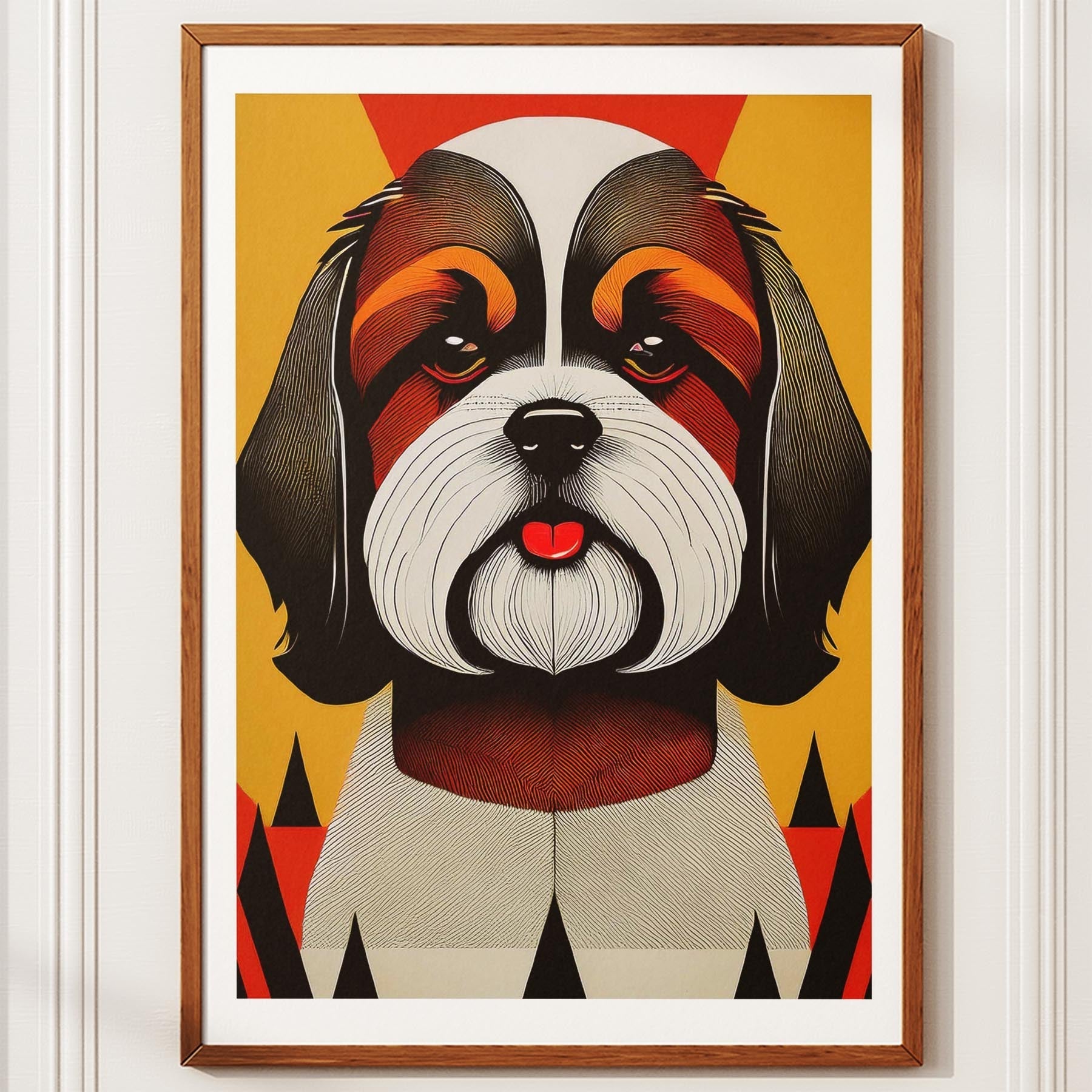 Shih Tzu Geometric Orange Series image 10