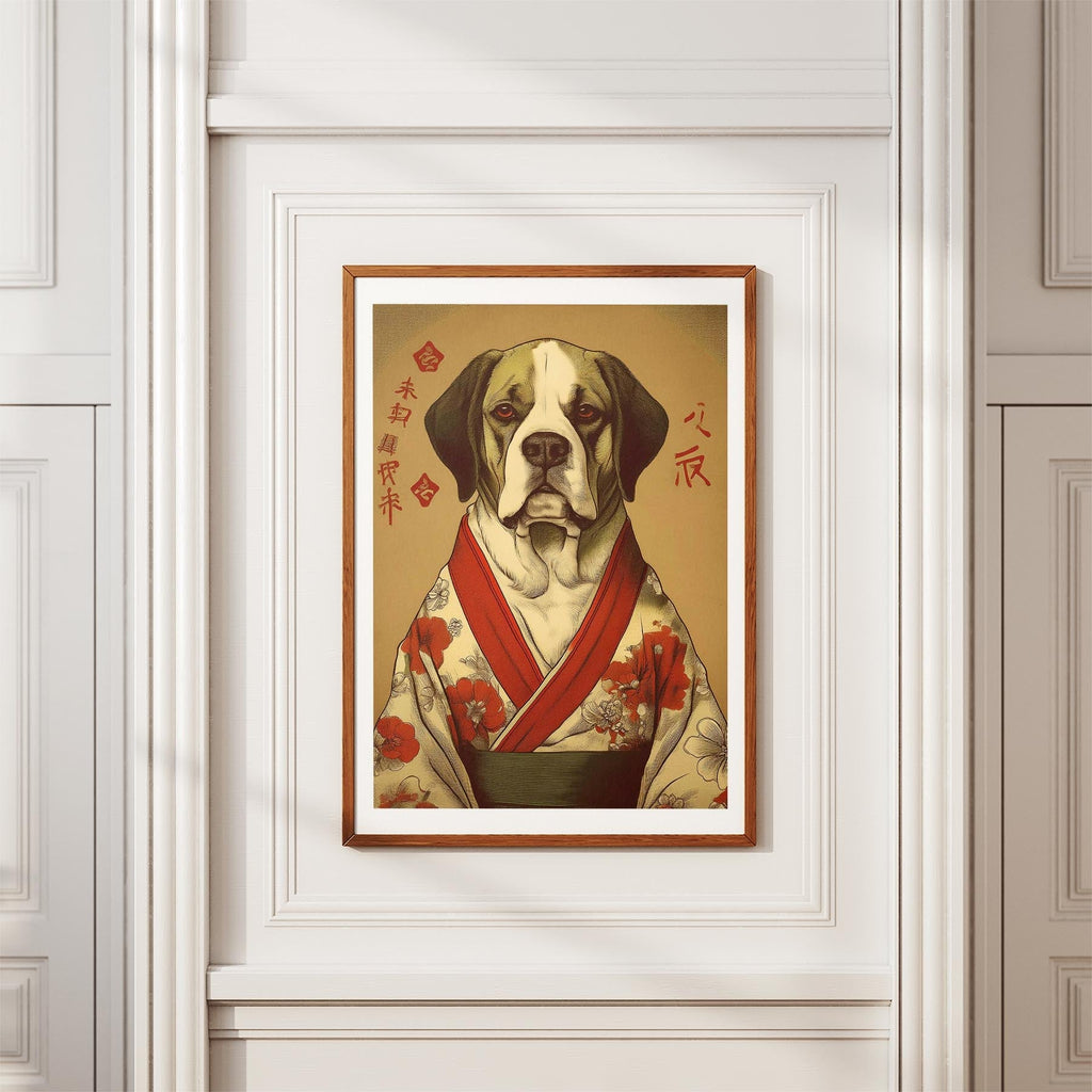 Saint Bernard Japanse Kimono Dog Series image 3