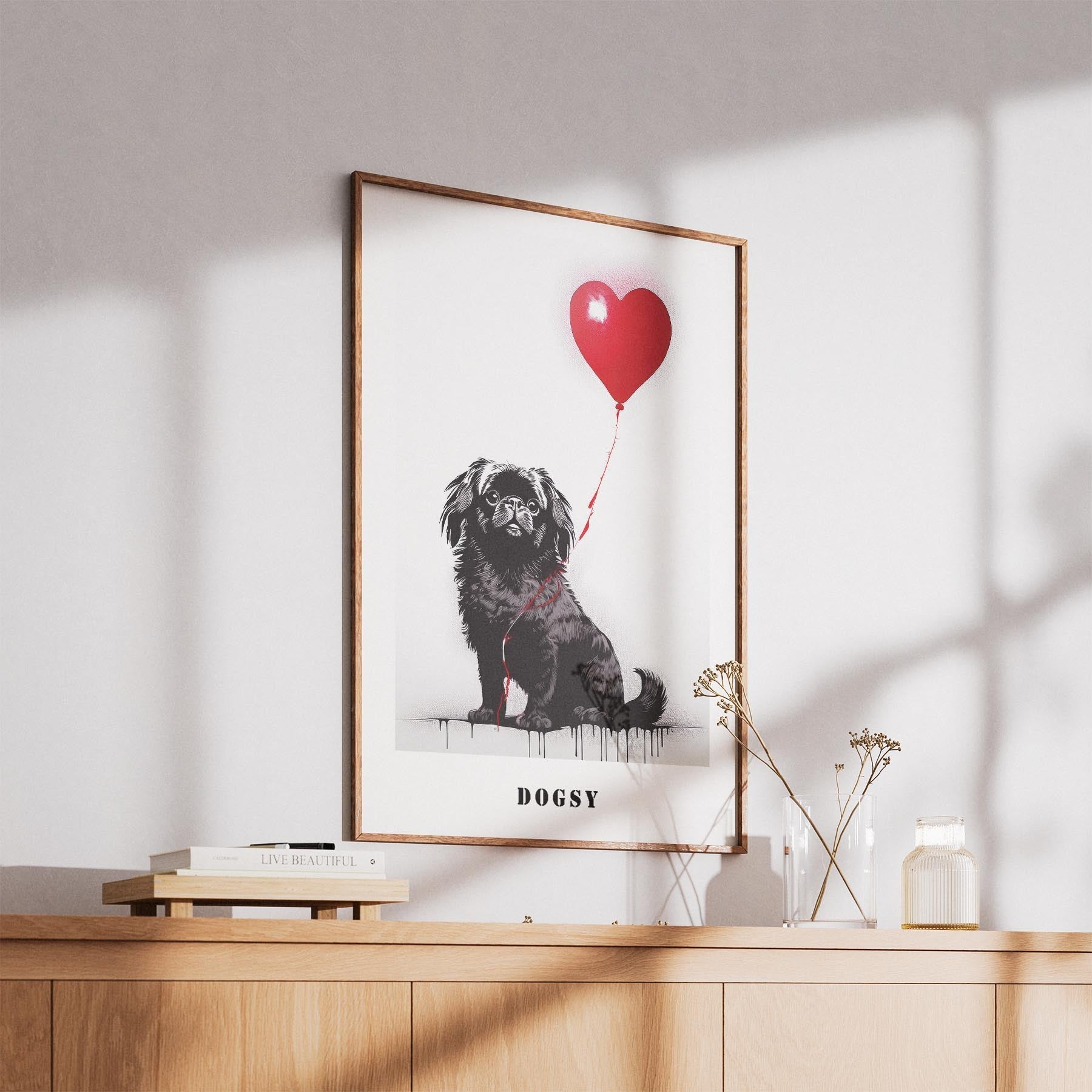 Pekingese DOGSY Series inspired by the Art of Banksy with text Dogsy image 5
