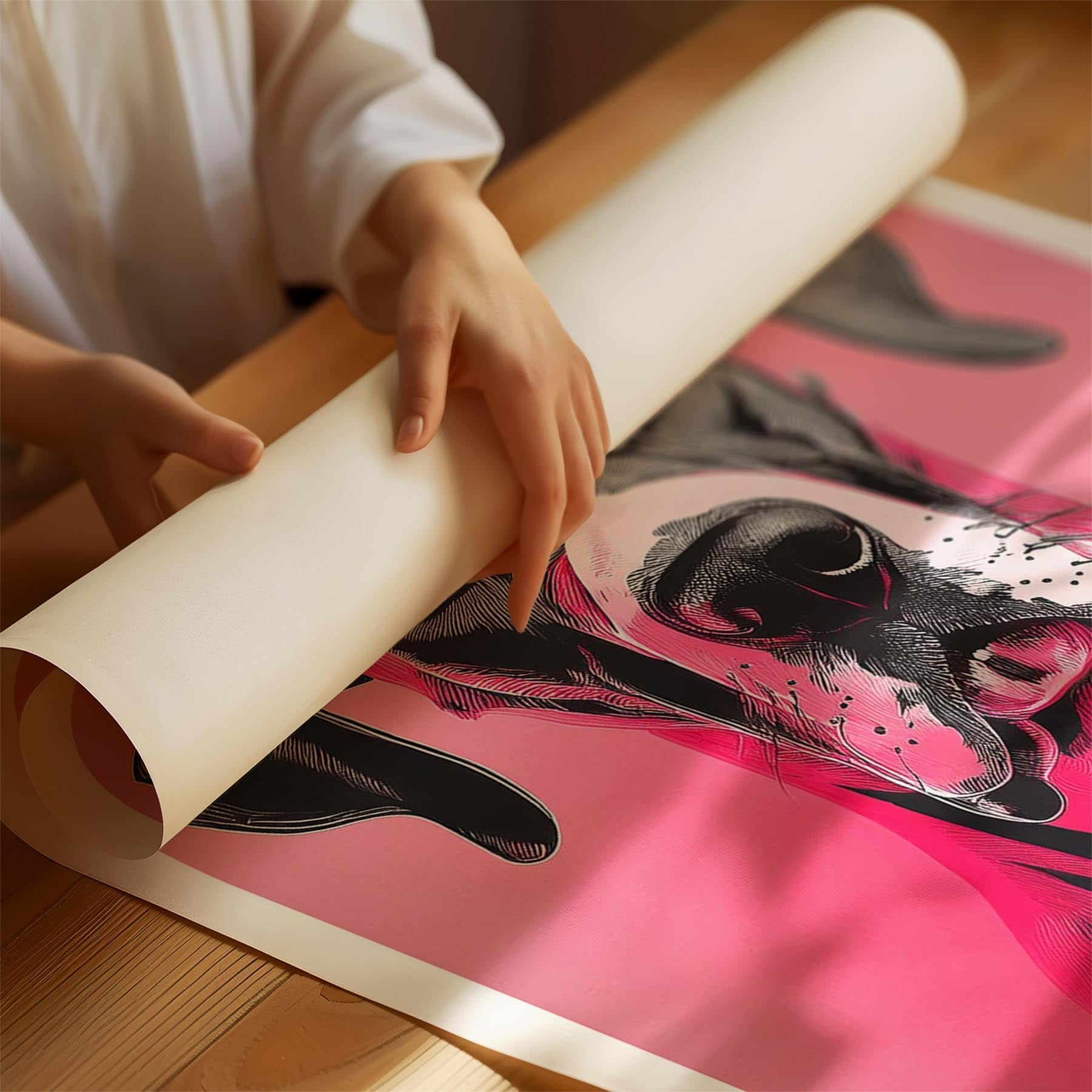 Great Dane Pink and Black Dog Series 4 image 1