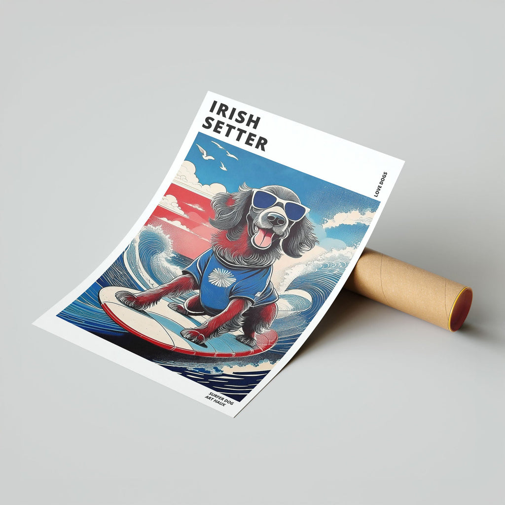 Irish Seter Hokosai Surfer Dogs 1 image 7