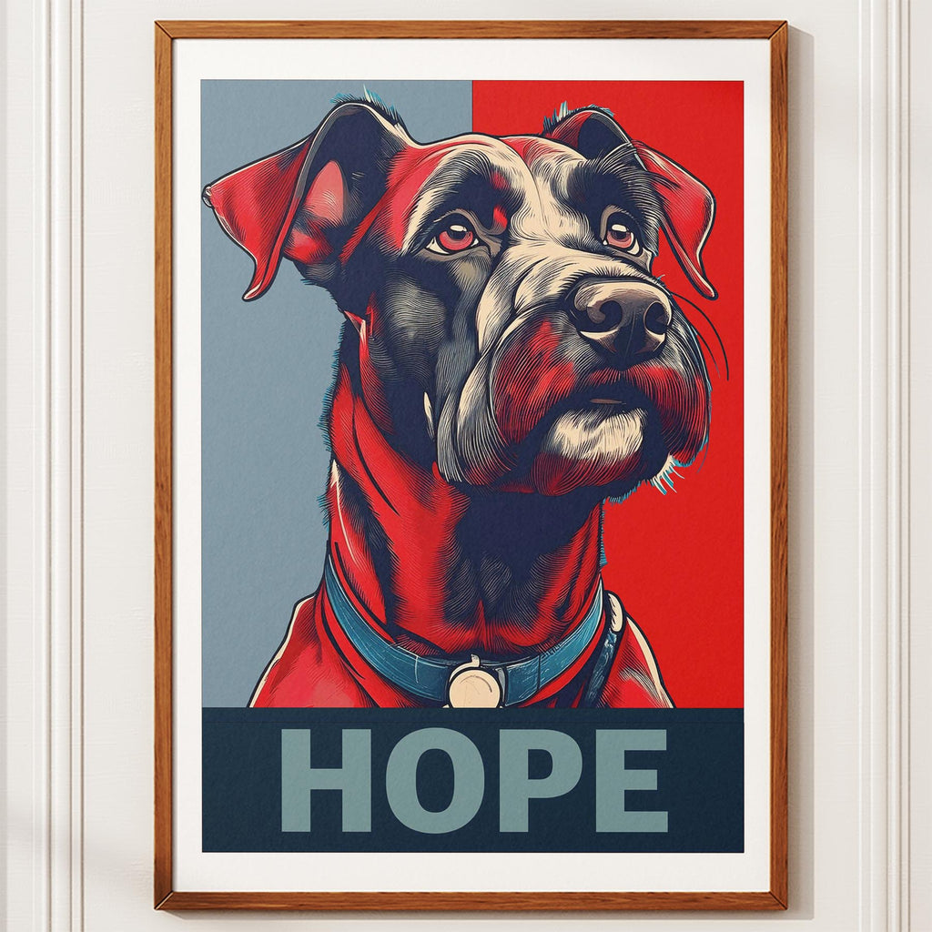 Black Russian Terrier HOPE Series Inspired by the Obama Poster image 10