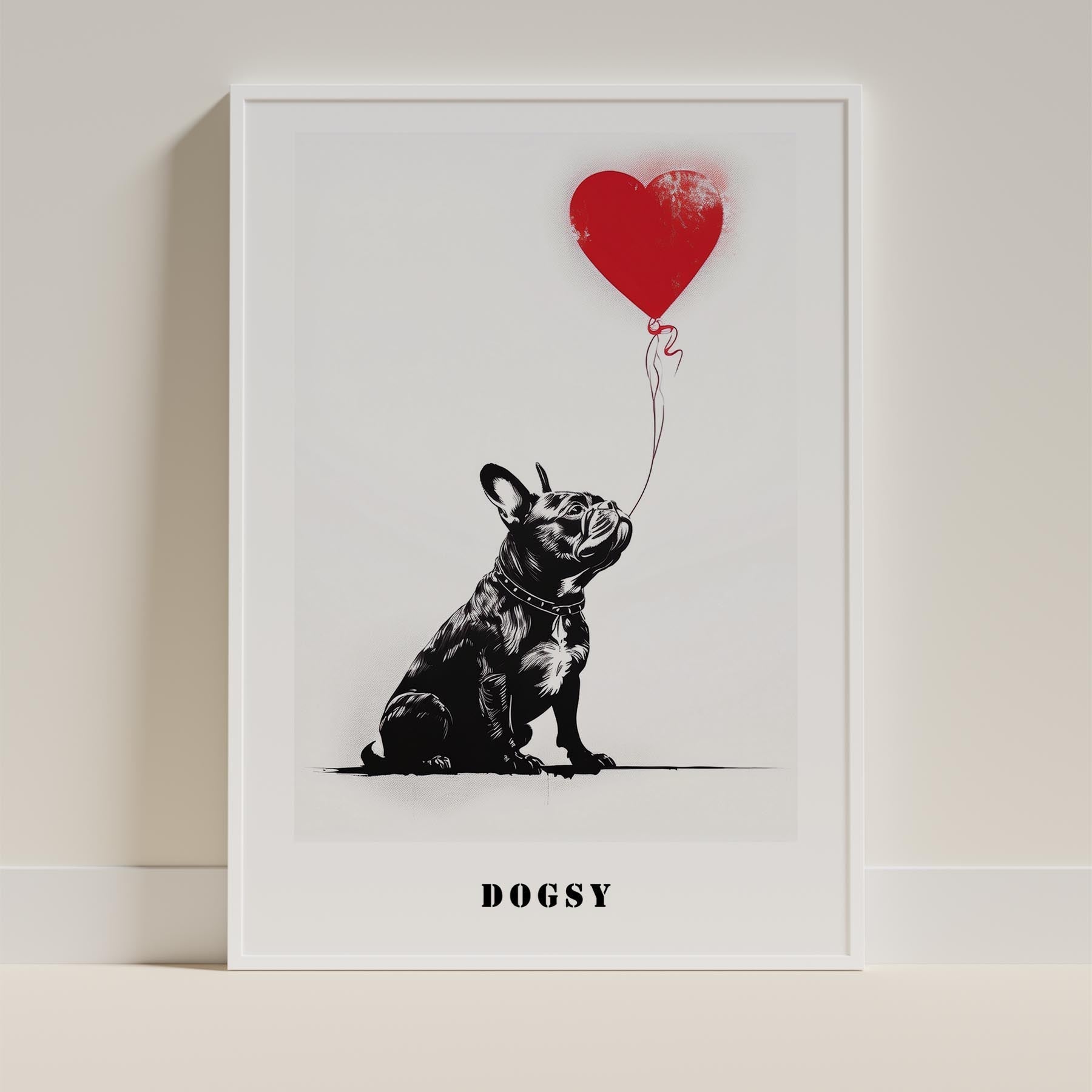 French Bulldog DOGSY Series inspired by the Art of Banksy with text Dogsy image 9