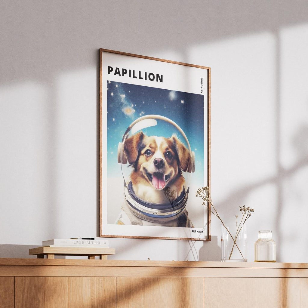 Papillon Astronaut Dog Series with Text Astro Dog image 5