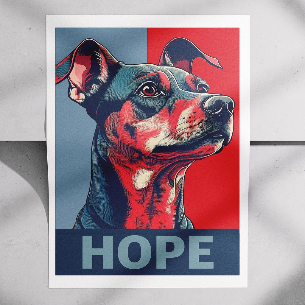 Miniature Pinscher HOPE Series Inspired by the Obama Poster image 7