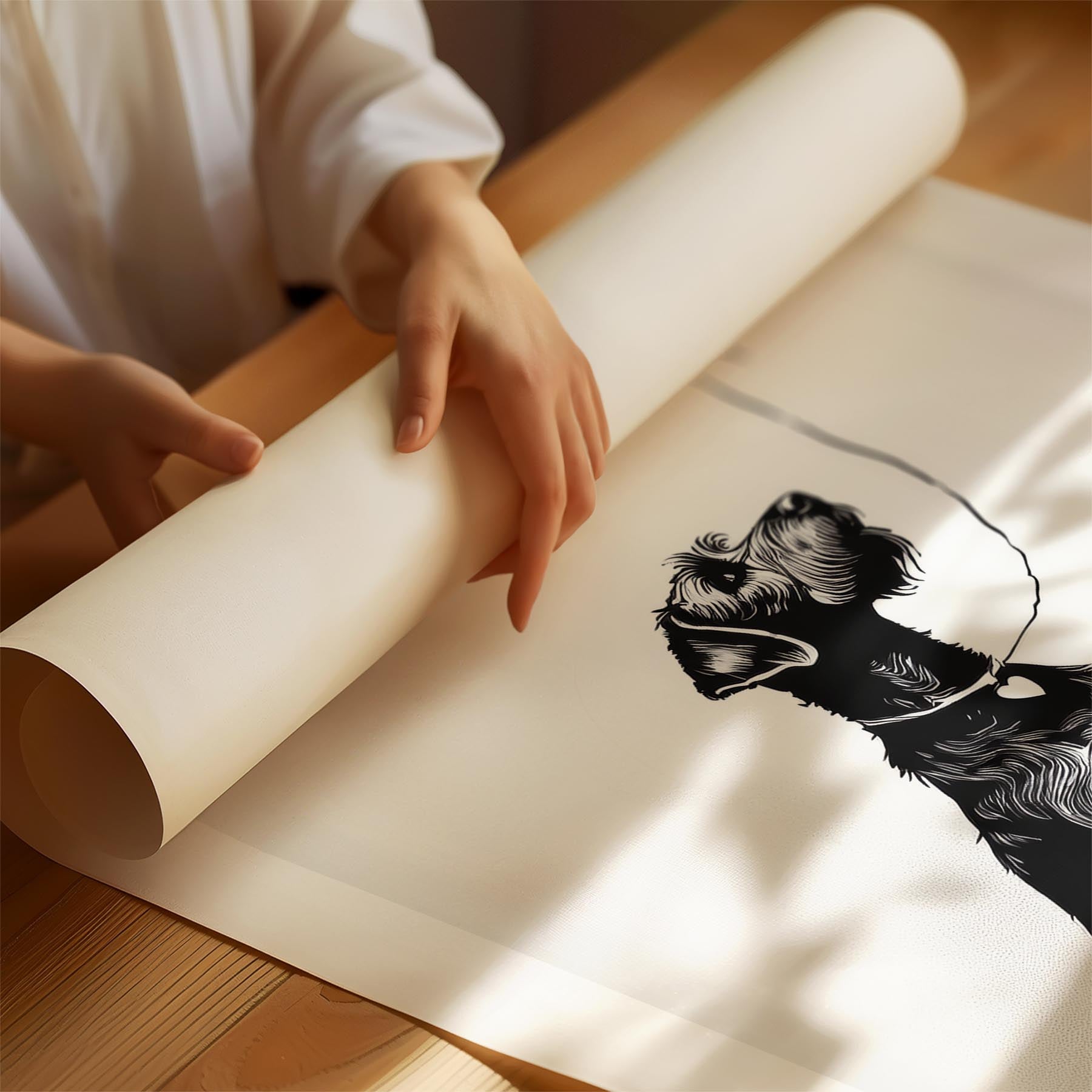 Airedale DOGSY Series inspired by the Art of Banksy with text Dogsy image 1