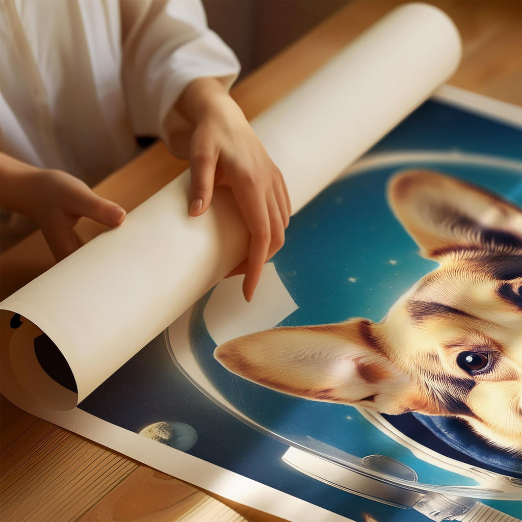 Corgi Astronaut Dog Series with Text Astro Dog image 1