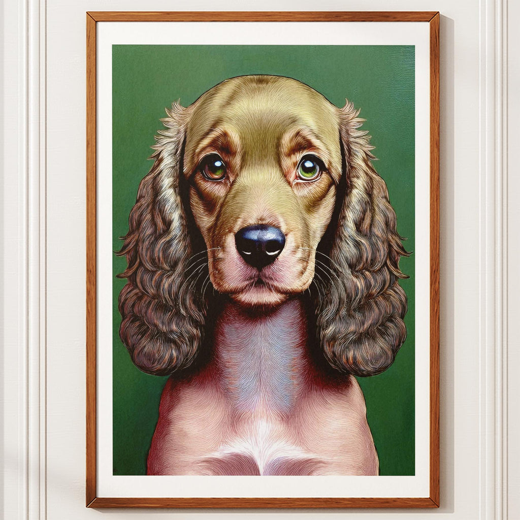Cocker Spaniel Green Painted Series image 10