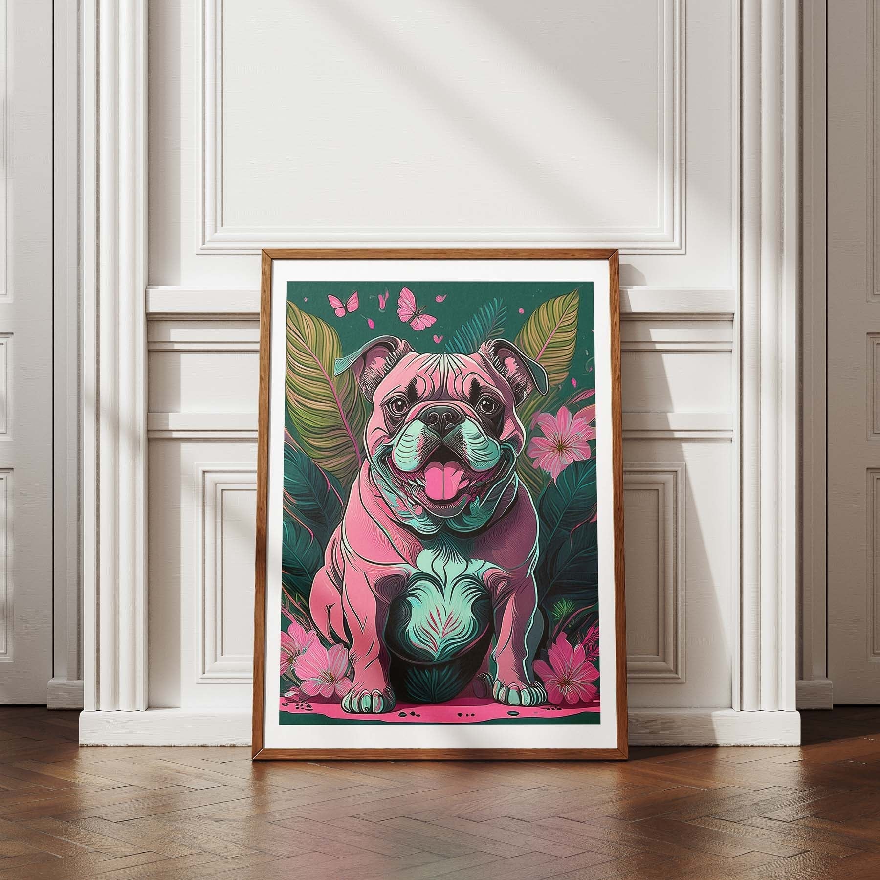 Bulldog 1 Flowery Dog image 4