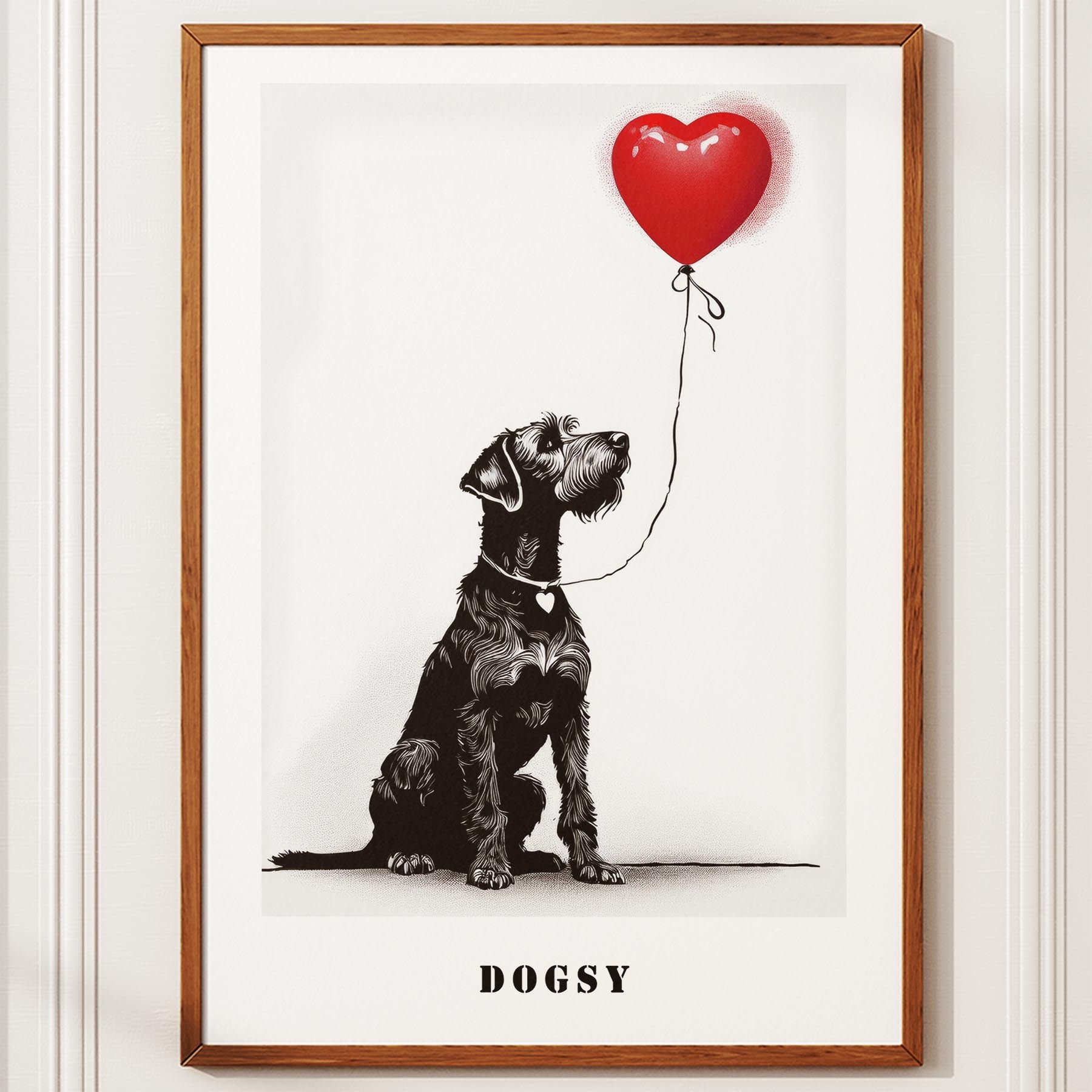 Airedale DOGSY Series inspired by the Art of Banksy with text Dogsy image 11