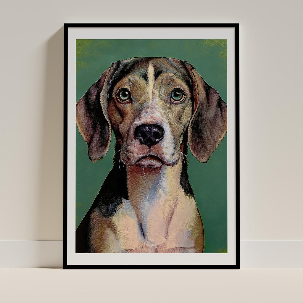 Beagle Green Painted Series image 0
