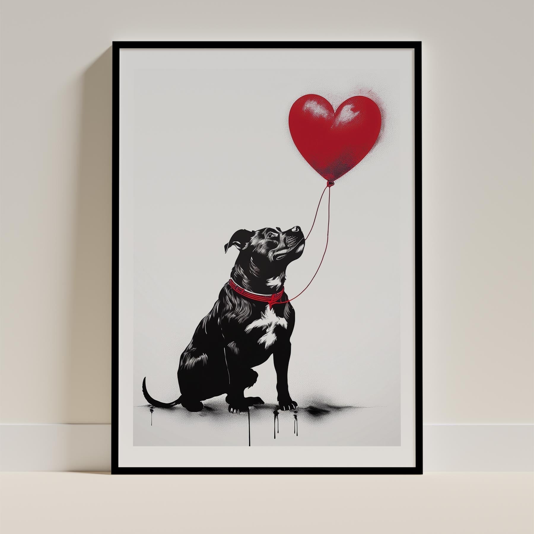 Staffordshire Bull Terrier DOGSY Series inspired by the Art of Banksy image 10