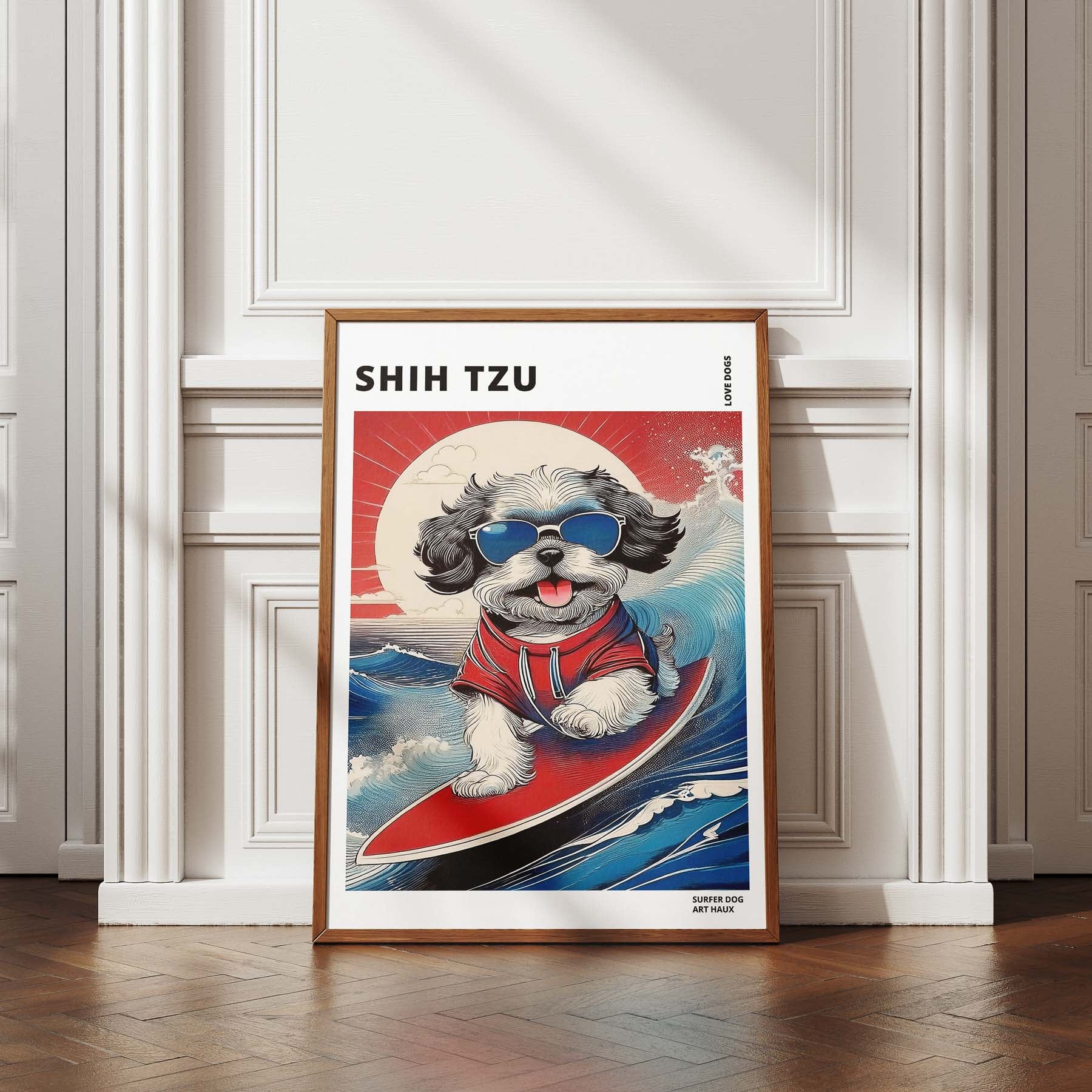 Shih Tzu Hokosai Surfer Dogs 1 image 4