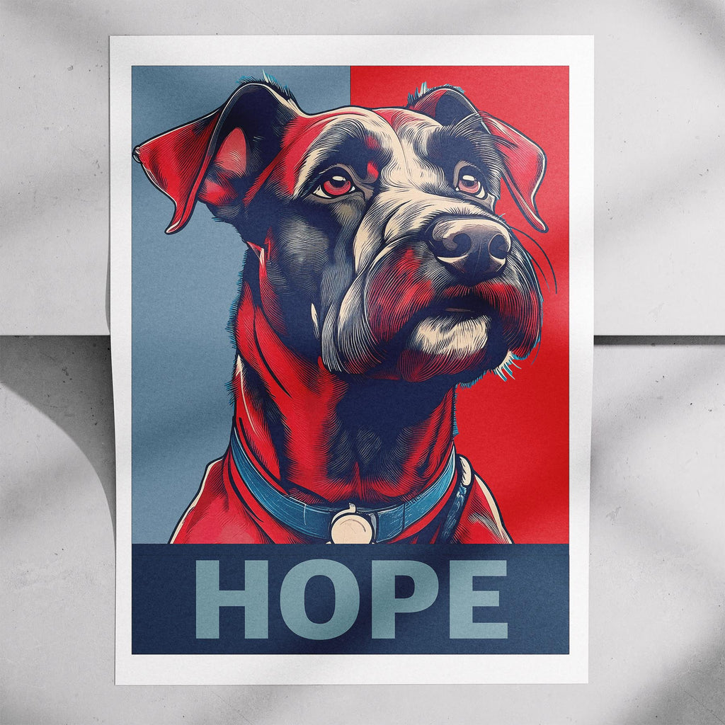 Black Russian Terrier HOPE Series Inspired by the Obama Poster image 7