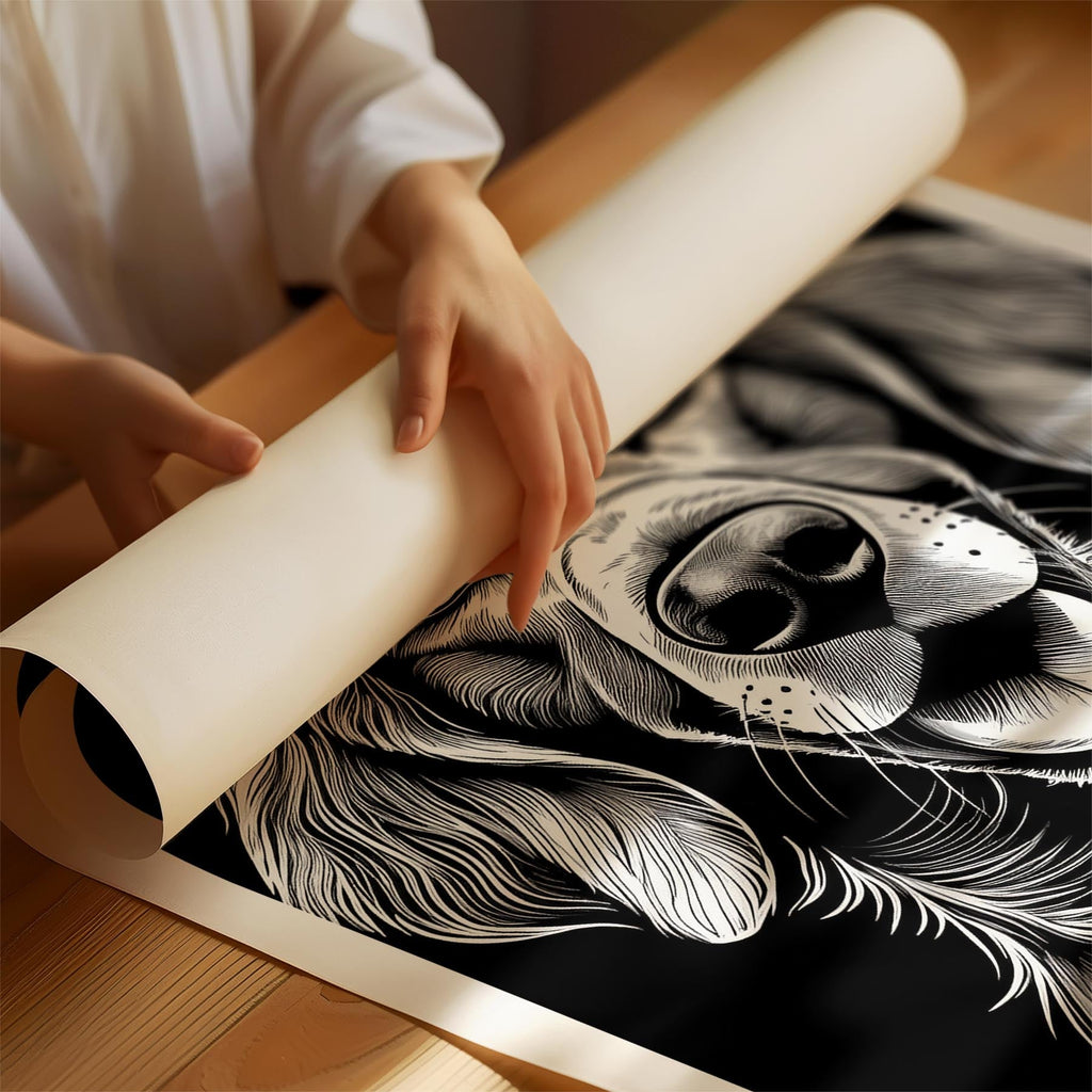 English Setter Line Dog Series in Black and White image 1