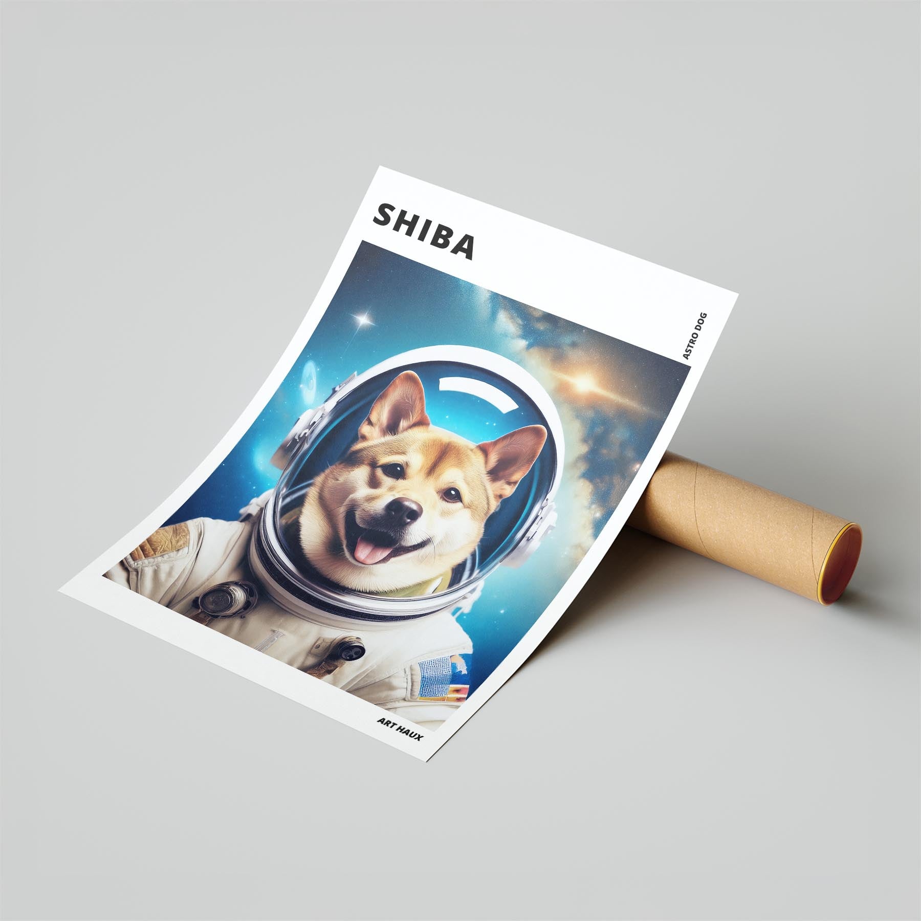 Shiba Astronaut Dog Series with Text Astro Dog image 6