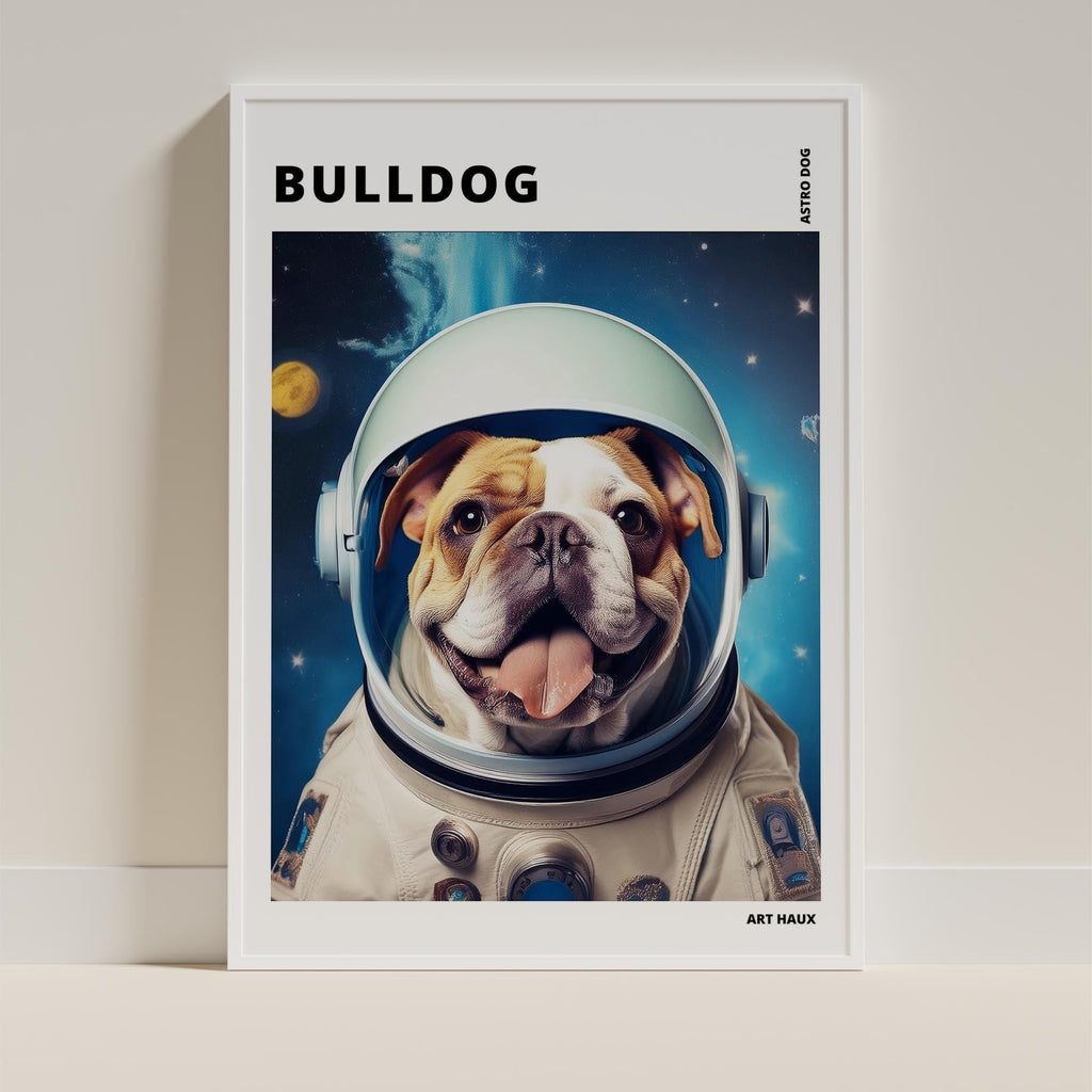 Bulldog Astronaut Dog Series with Text Astro Dog image 9