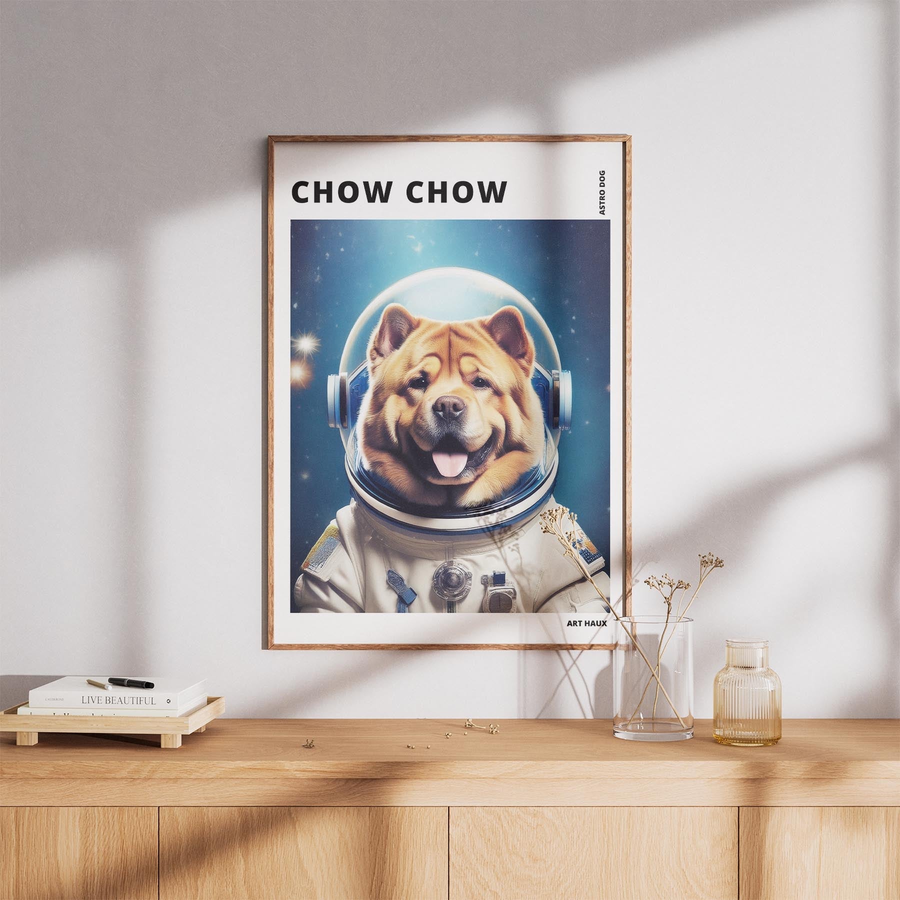 Chow Chow Astronaut Dog Series with Text Astro Dog image 8