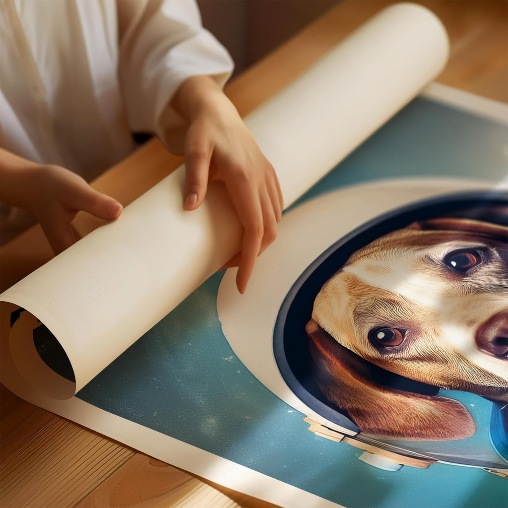 English Pointer Astronaut Dog Series with Text Astro Dog image 1