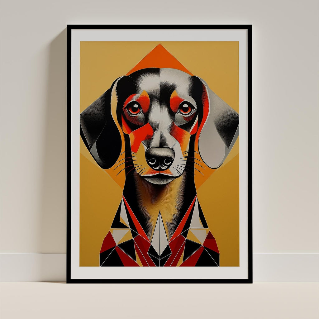 Dachshund Geometric Orange Series image 0