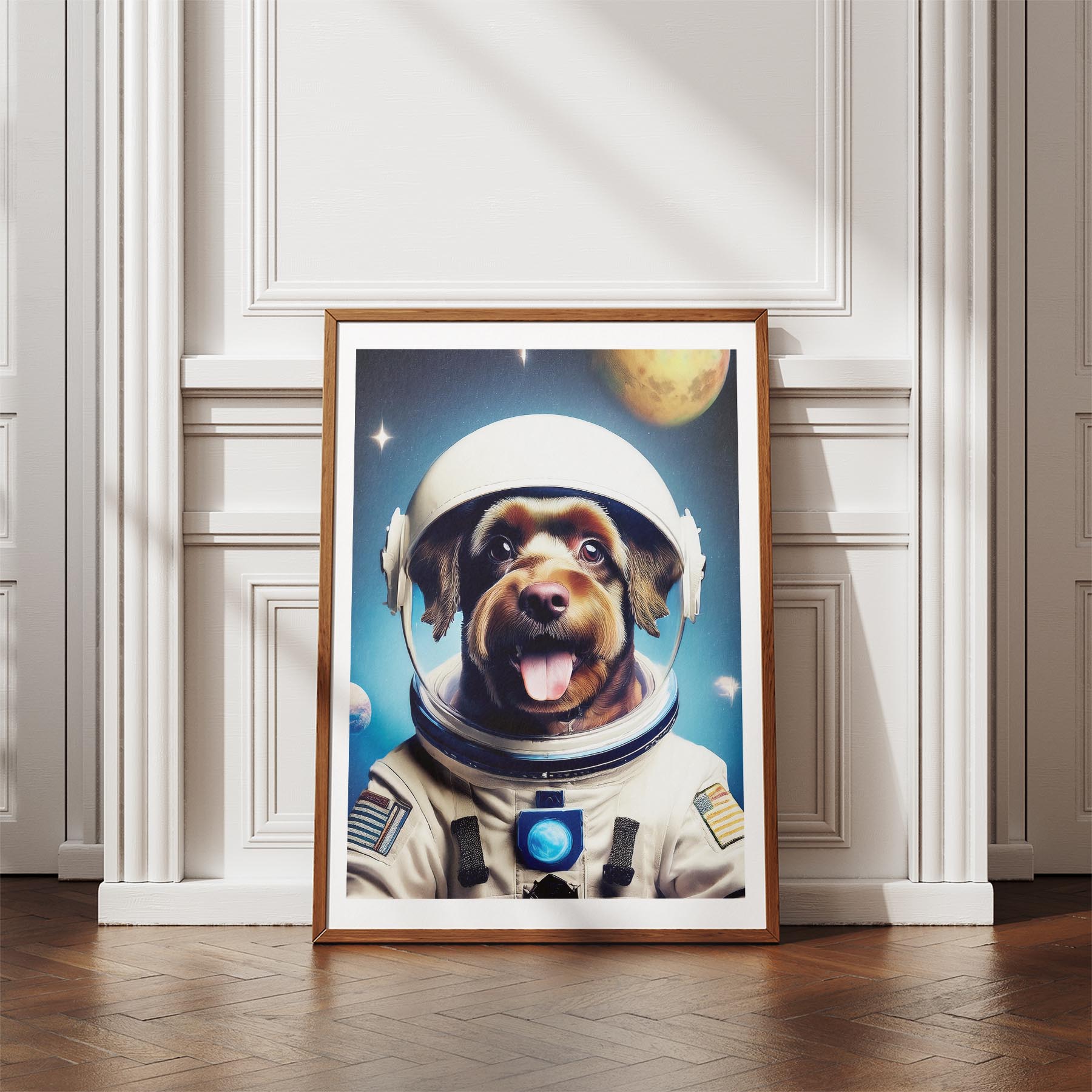 Black Russian Terrier Astronaut Dog Series image 4