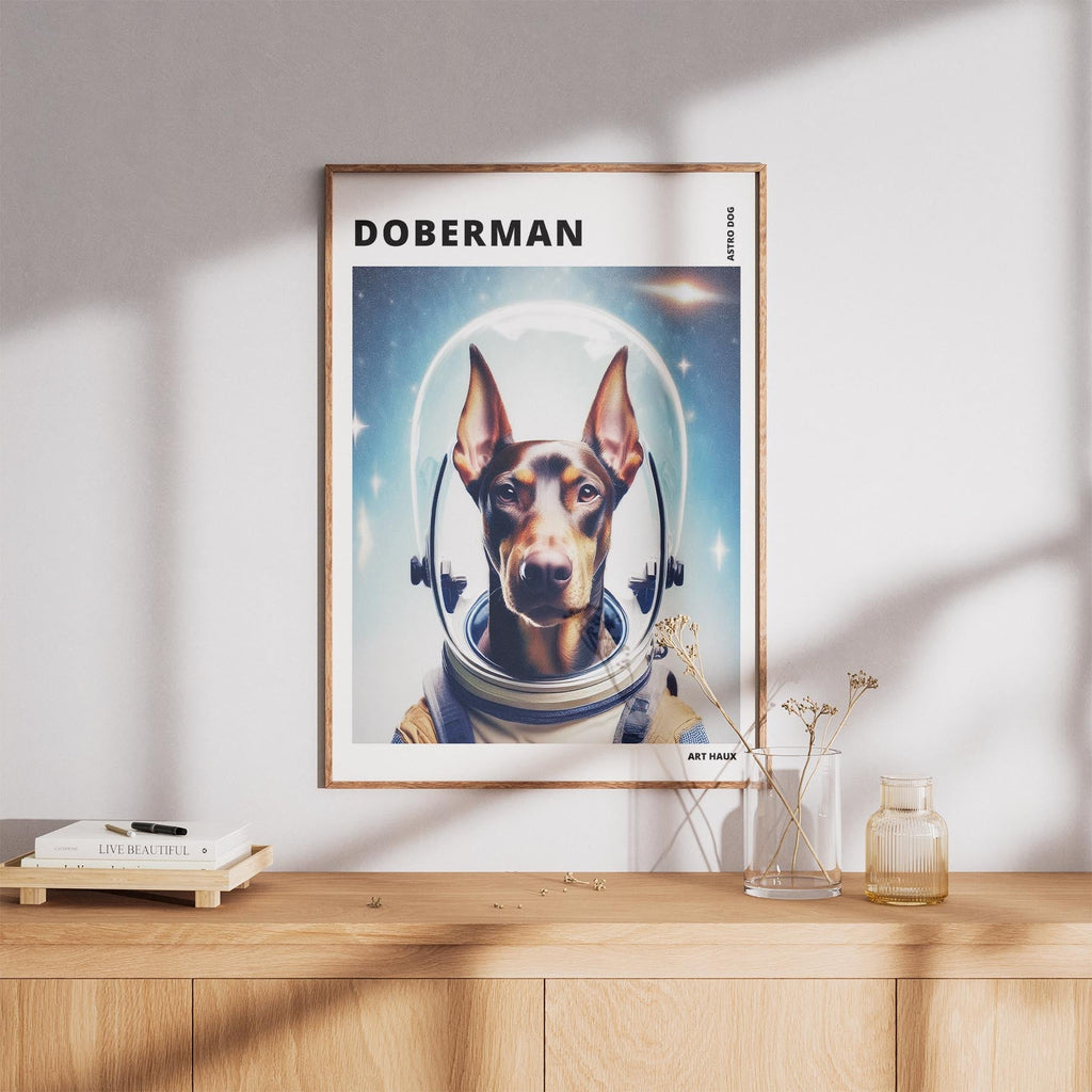 Doberman Astronaut Dog Series with Text Astro Dog image 8
