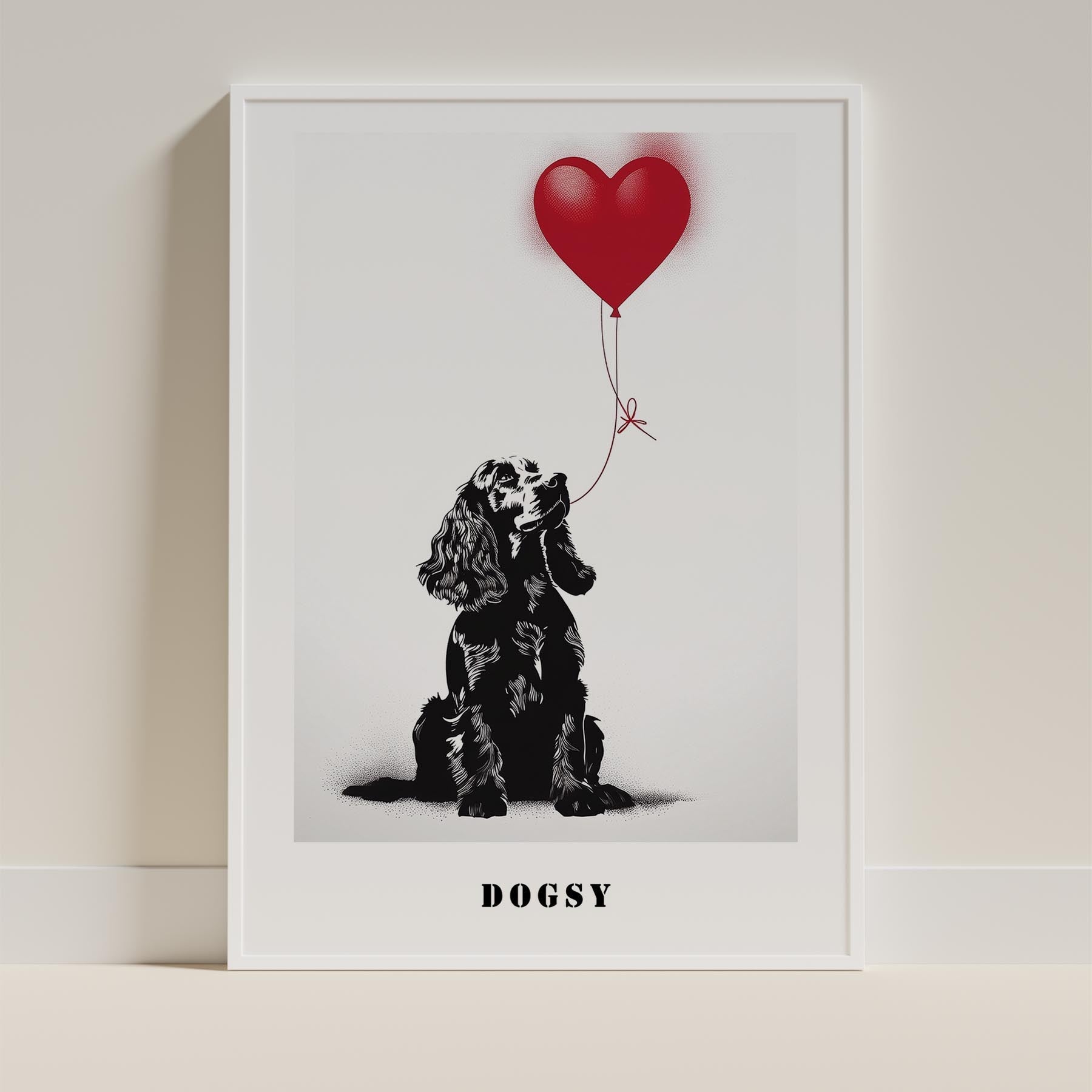 Cocker Spaniel DOGSY Series inspired by the Art of Banksy with text Dogsy image 9