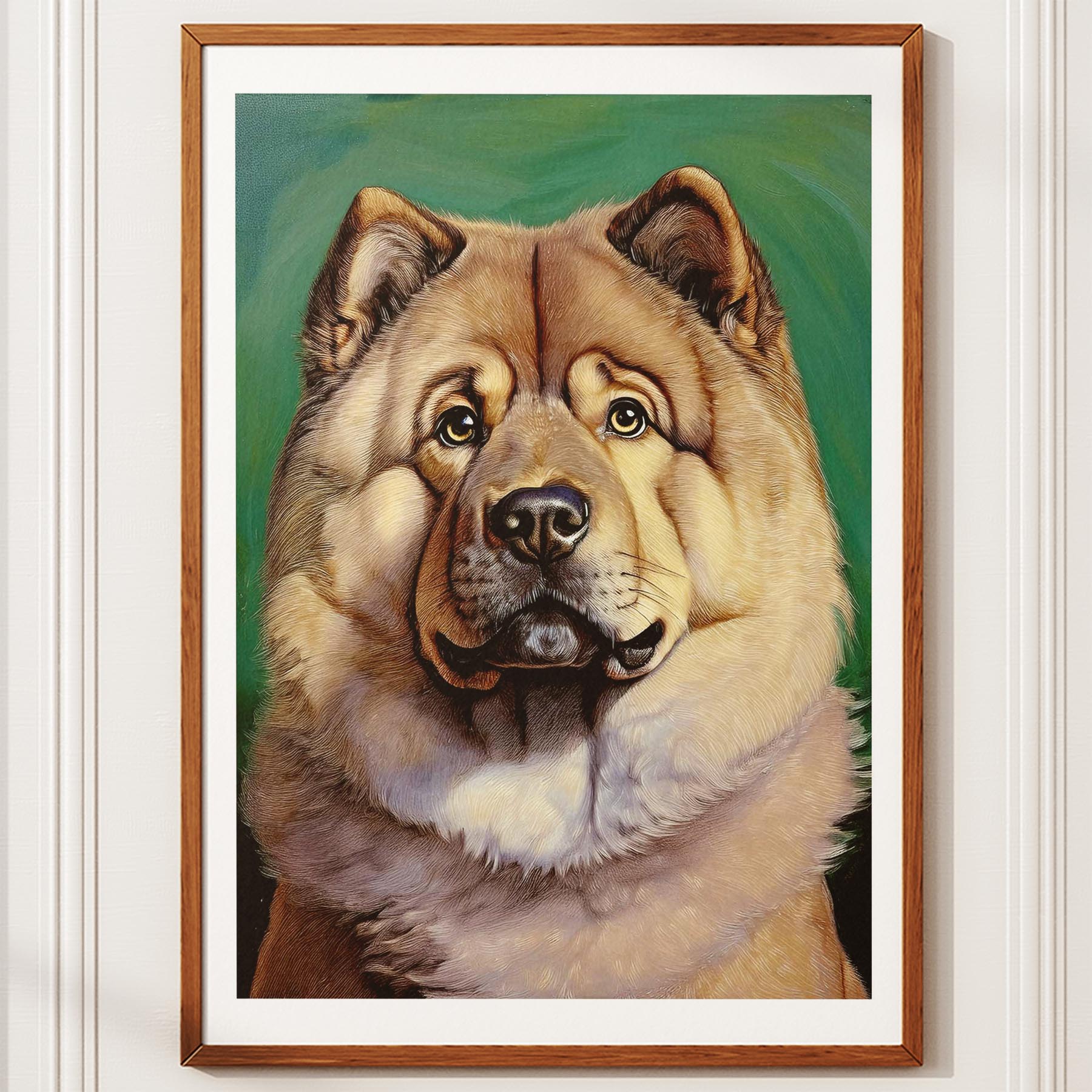 Chow Chow Green Painted Series image 10