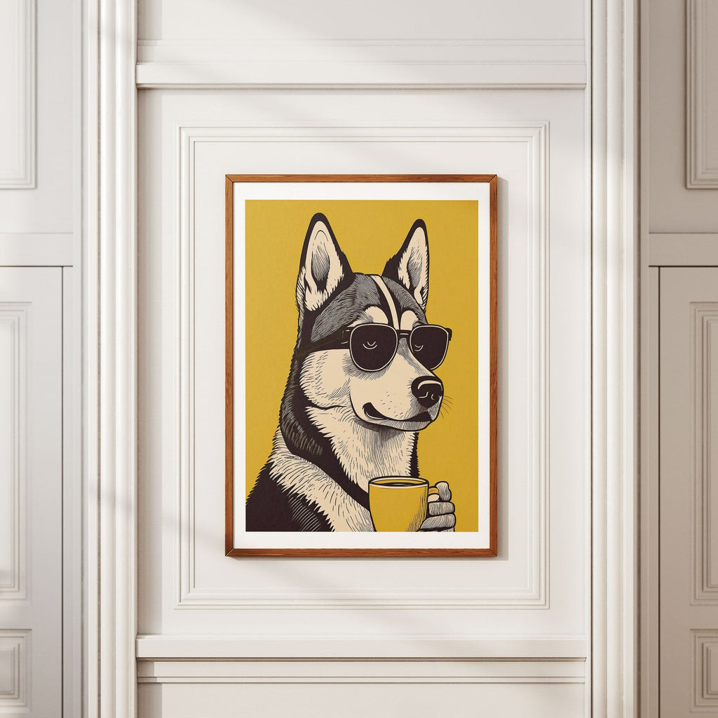Siberian Husky Chillin Coffee Dog image 2