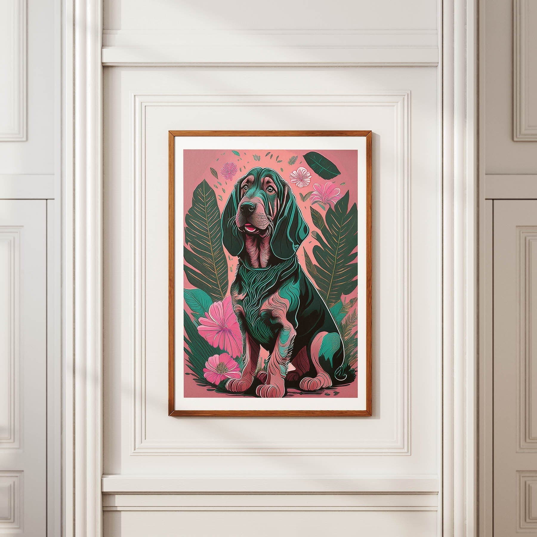 Bloodhound Flowery Dog image 3