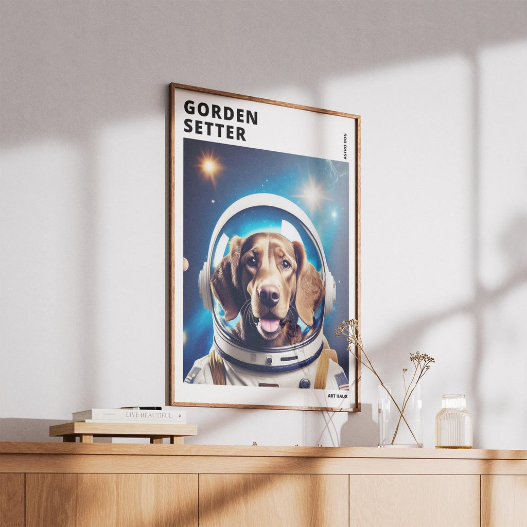 Gordon Setter Astronaut Dog Series with Text Astro Dog image 5
