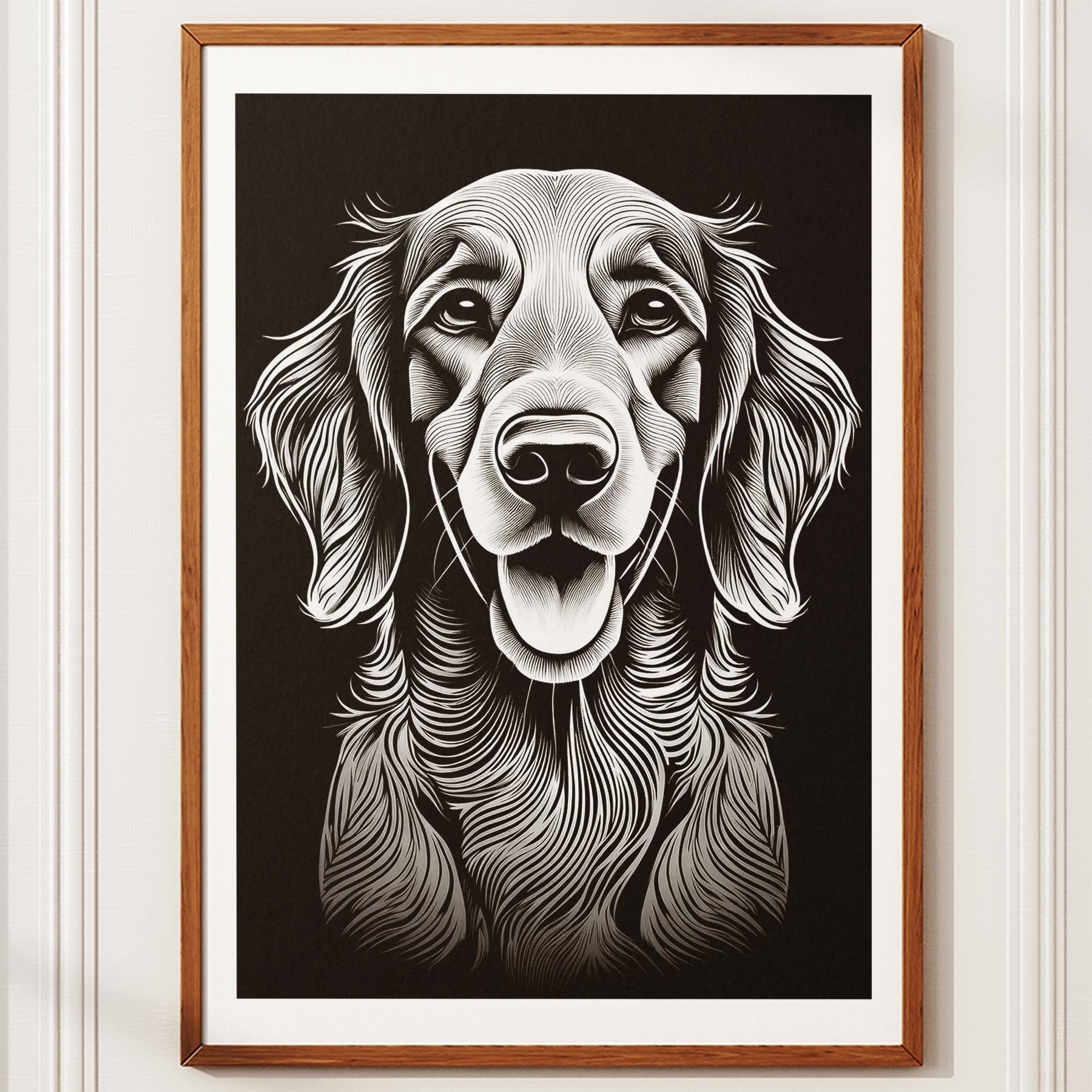 Cavalier Spaniel Mandala Black and White Dog Series image 2
