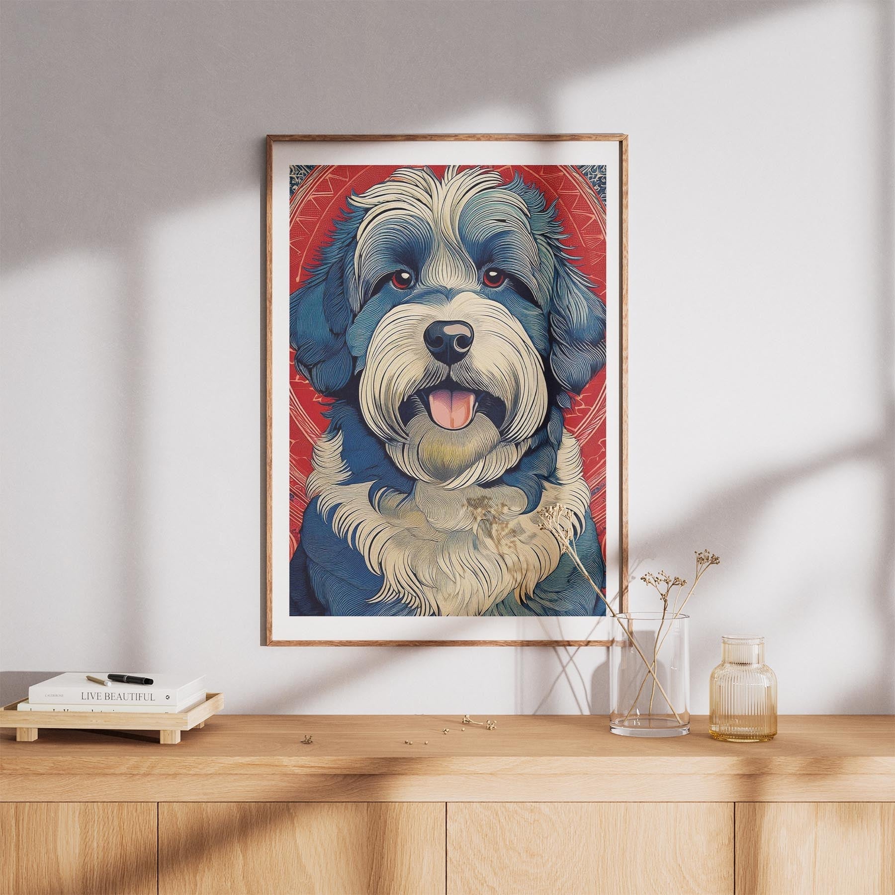 Old English Sheepdog Hokusai Japanese Inspired Dog Series image 8