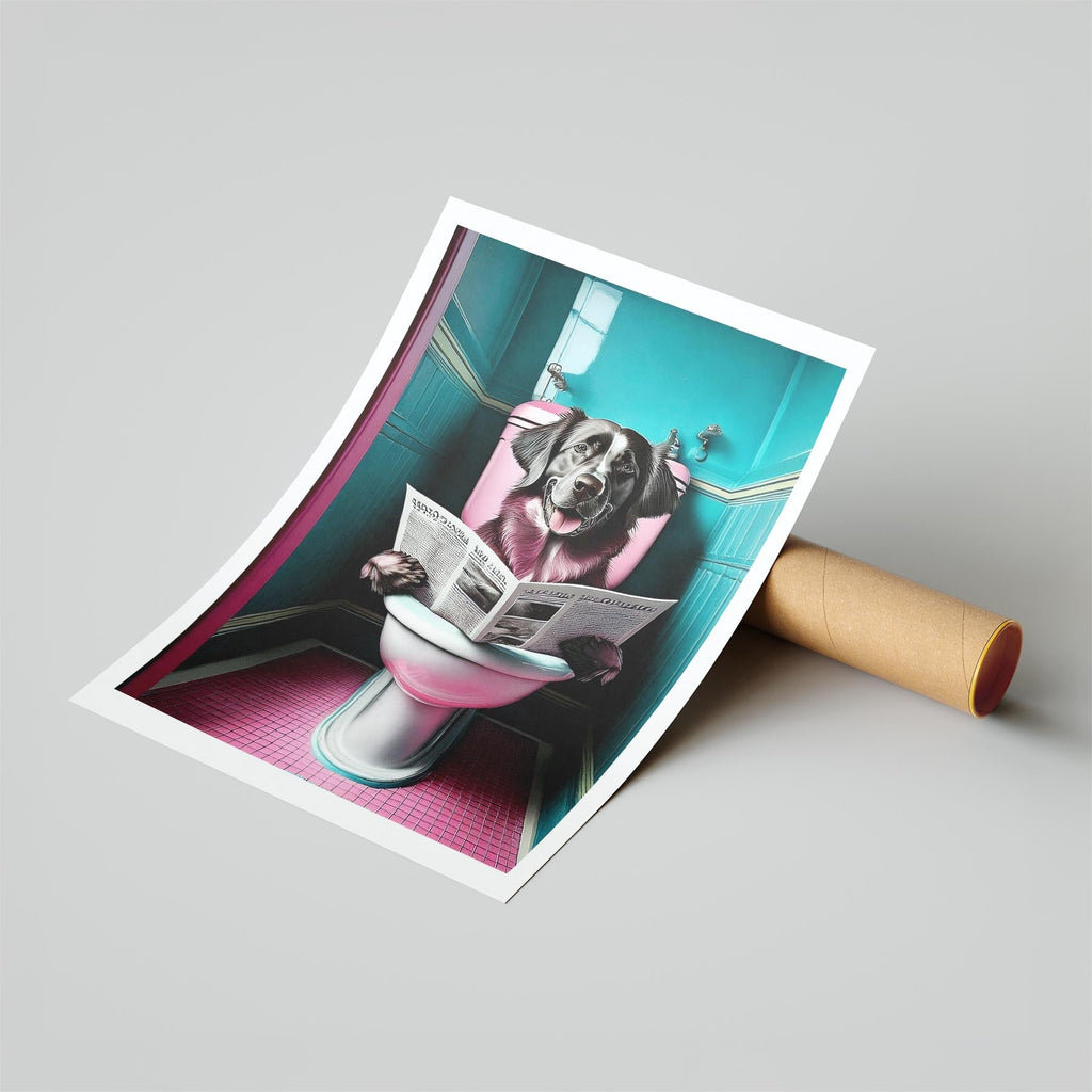 Golden Retriever Toilet Dogs PInk and Turquise image 6