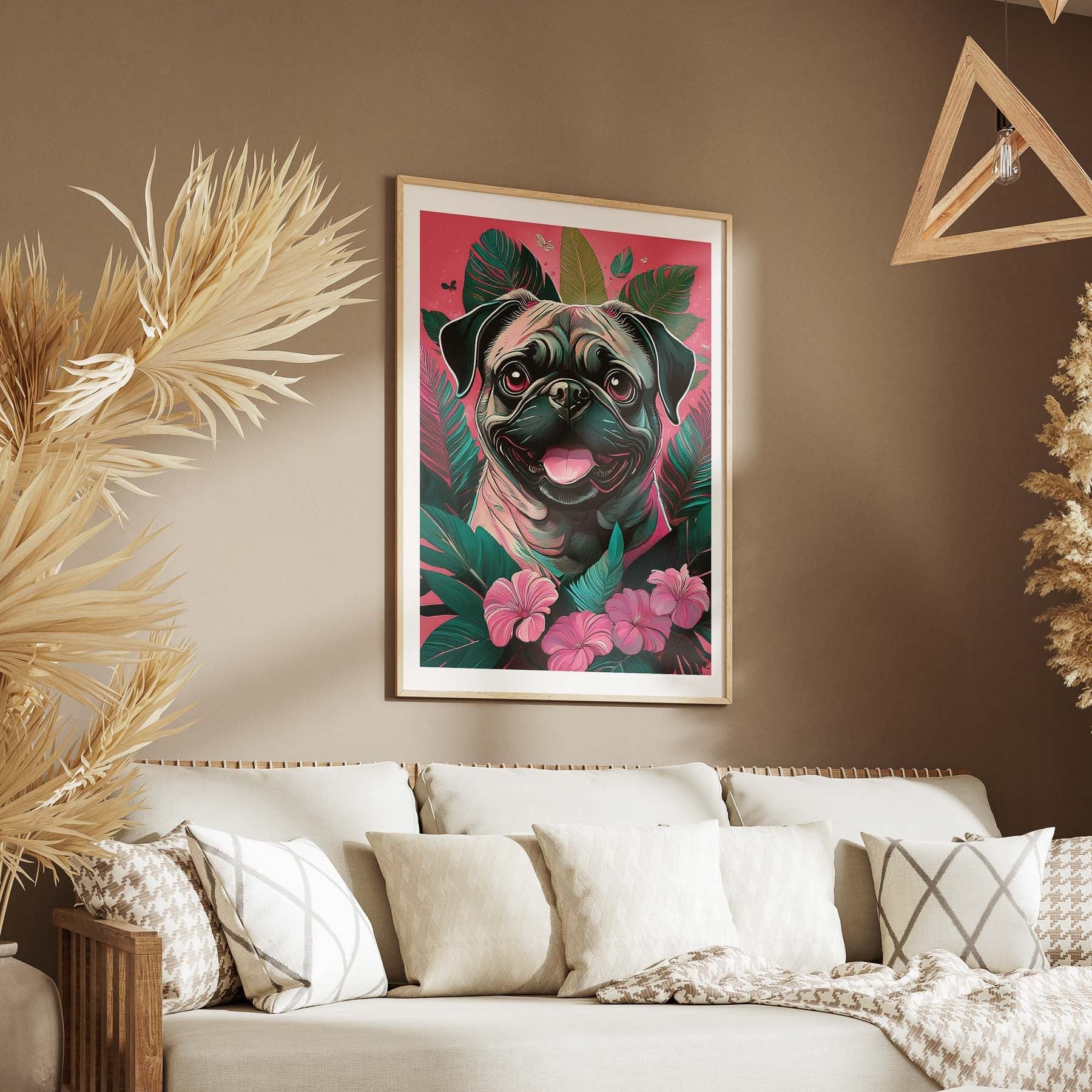 Pug Copy Flowery Dog image 5