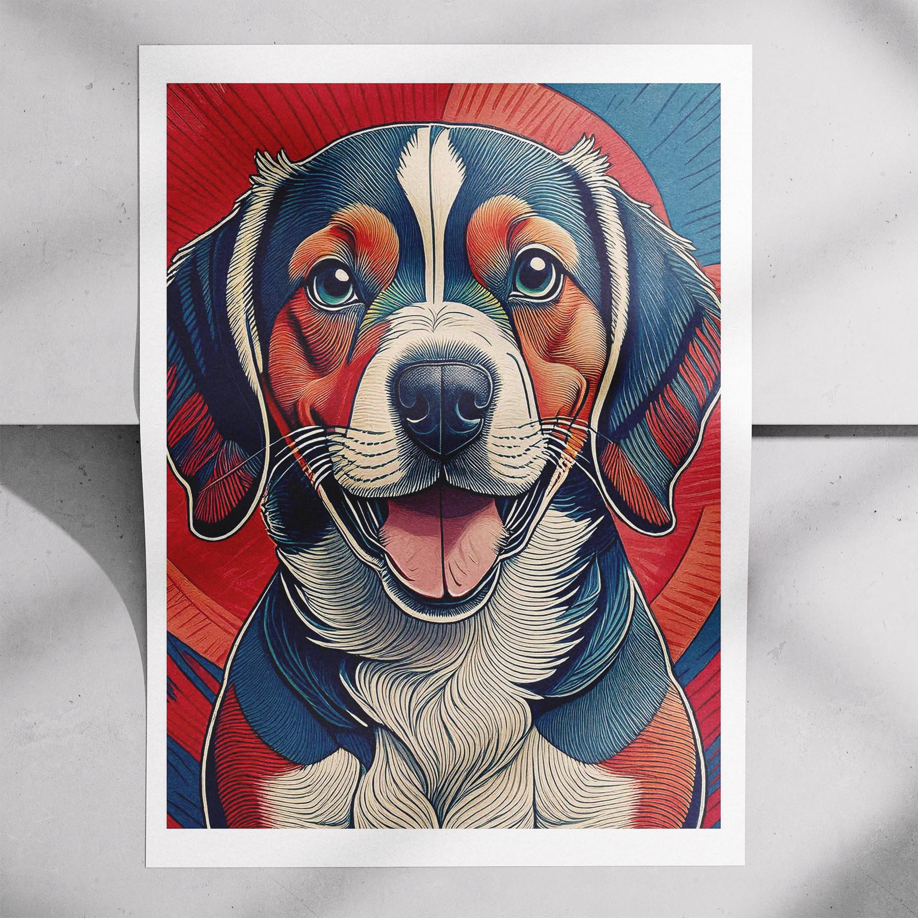 Beagle Hokusai Japanese Inspired Dog Series image 7