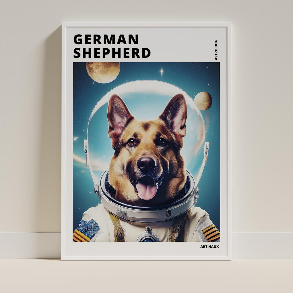 German Shepherd Astronaut Dog Series with Text Astro Dog image 9