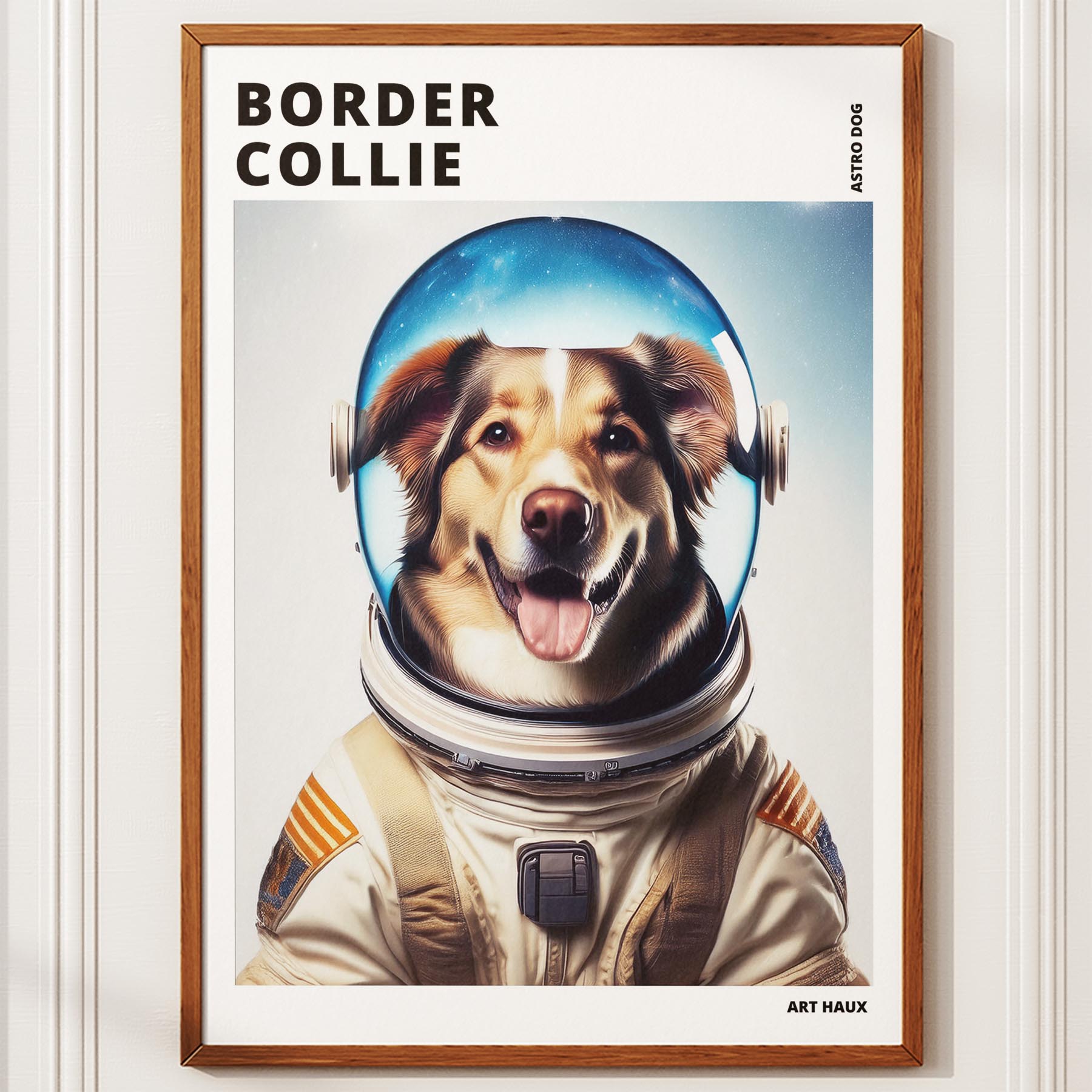 Border Collie Astronaut Dog Series with Text Astro Dog image 10