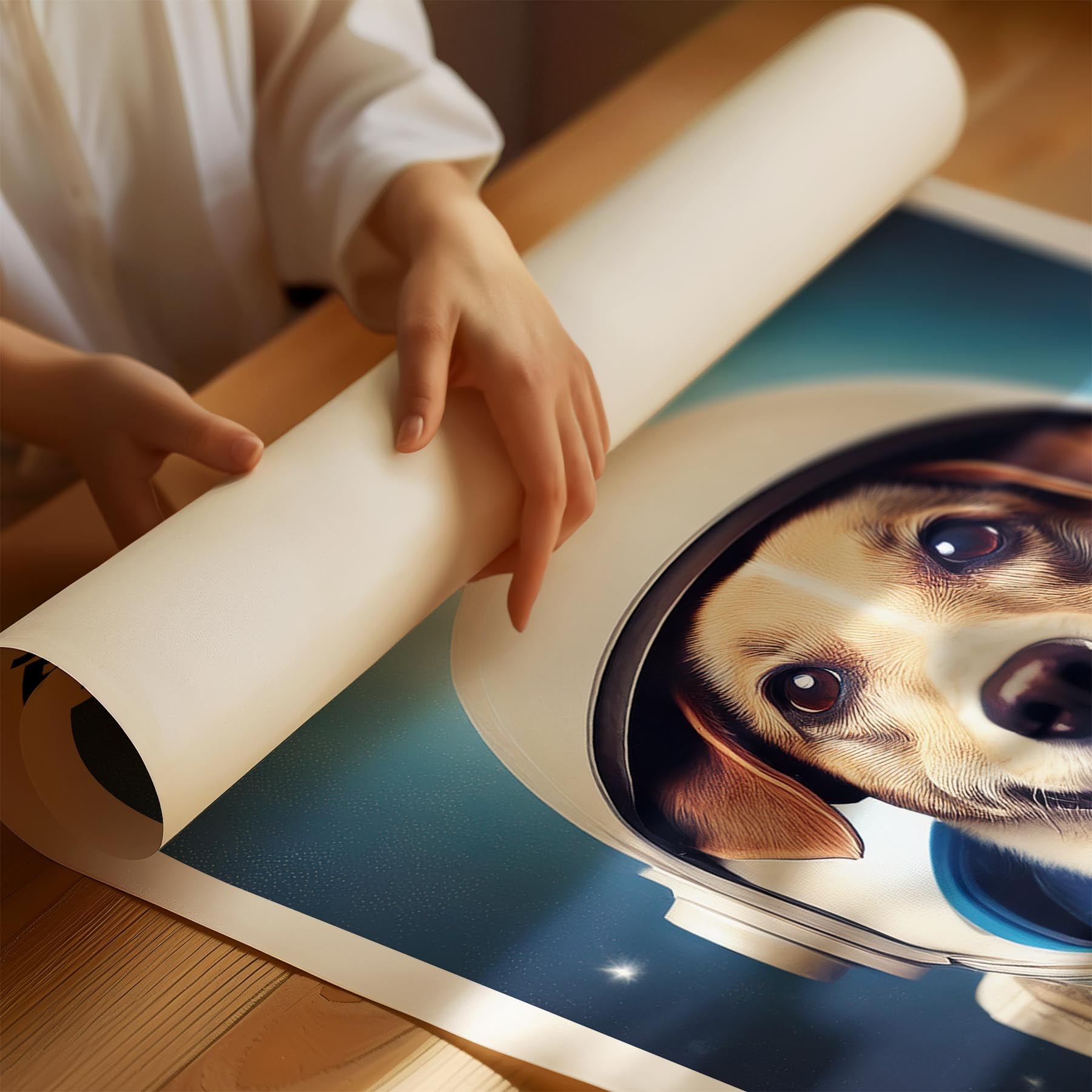 Jack Russell Astronaut Dog Series with Text Astro Dog image 1