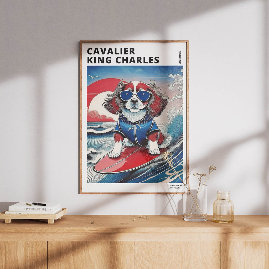 Cavalier King Charles Spaniel Hokosai Surfer Dogs 1 image 8