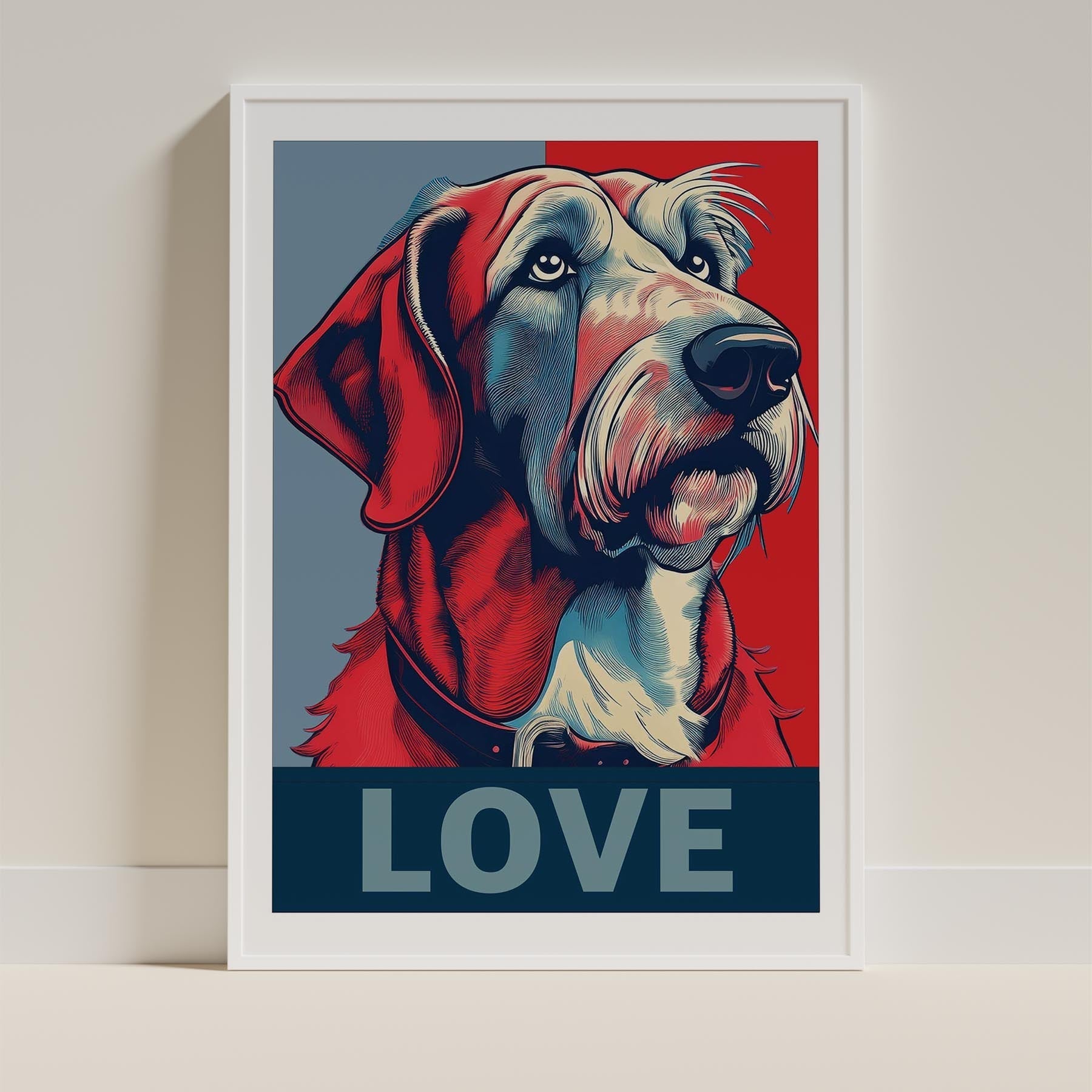 Irish Wolfhound LOVE Series Inspired by the Obama Poster image 9