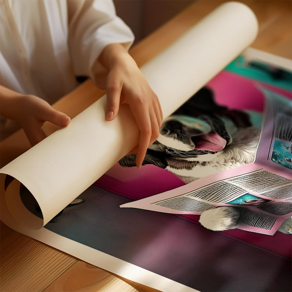 Saint Bernard Toilet Dogs PInk and Turquise image 1