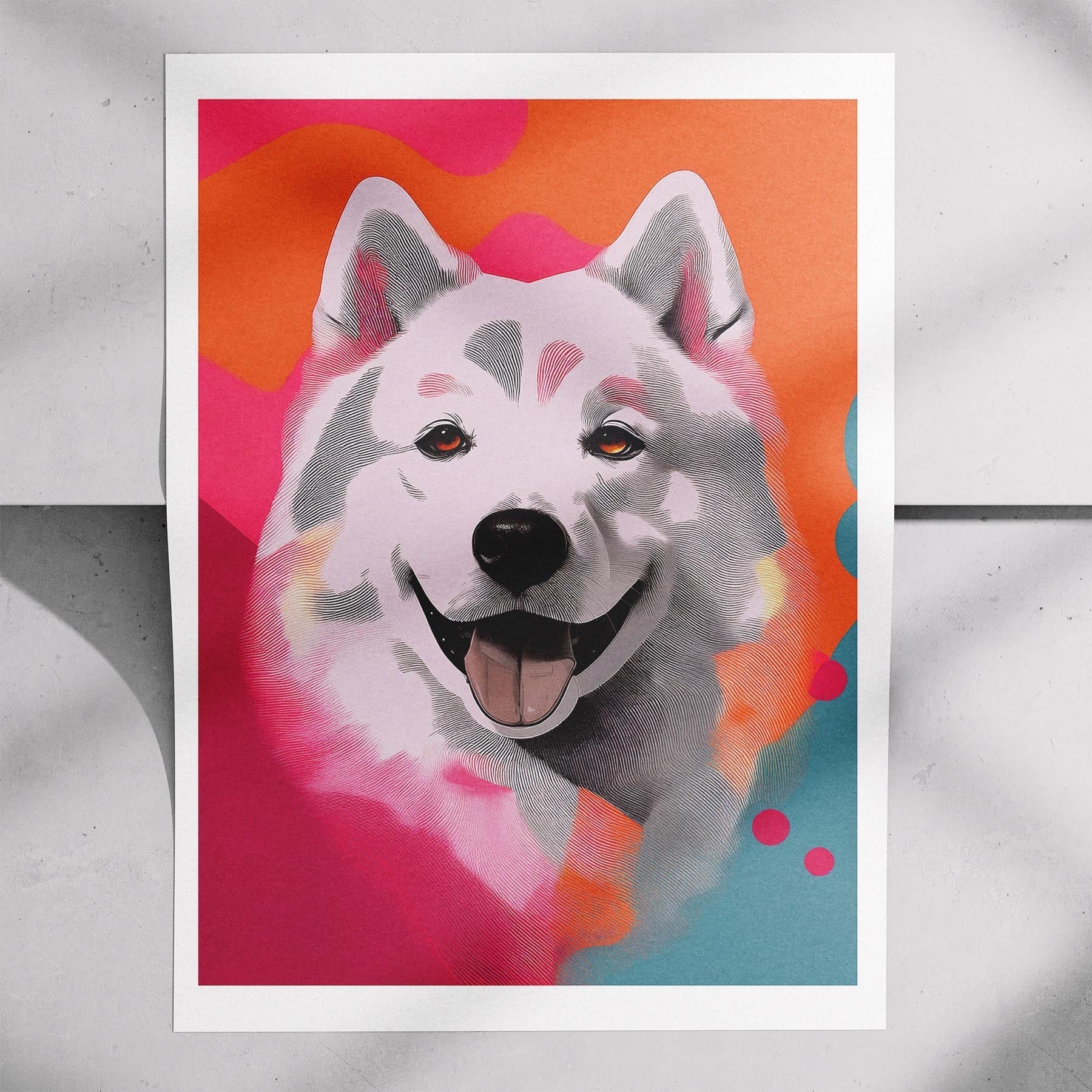Samoyed Modern Pop Dog Series image 7