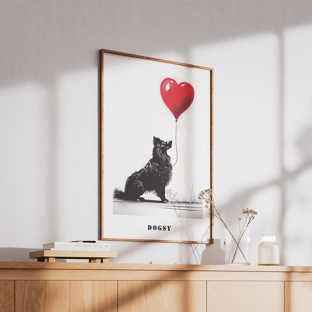 Shetland Sheepdog DOGSY Series inspired by the Art of Banksy with text Dogsy image 5