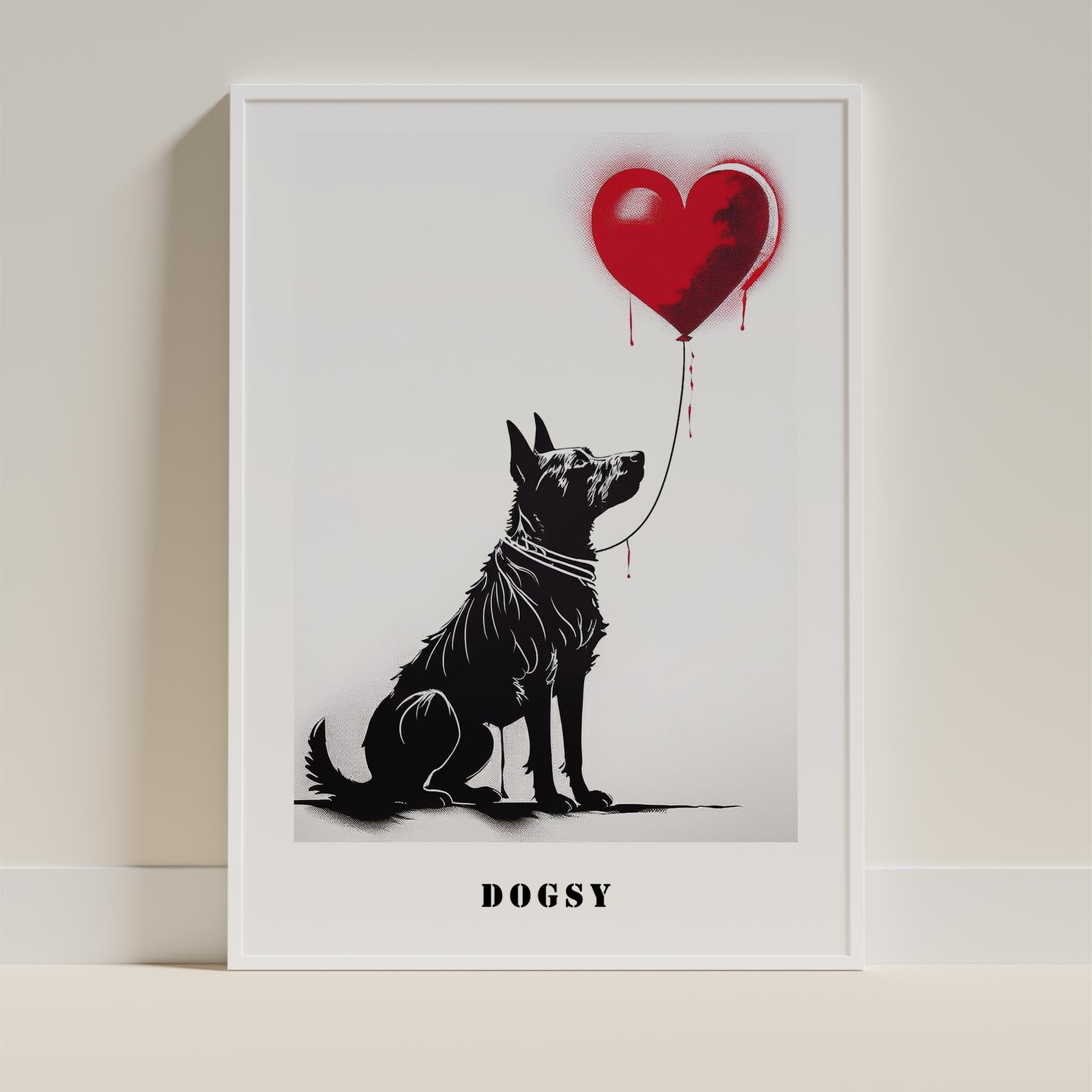 Cattle Dog DOGSY Series inspired by the Art of Banksy with text Dogsy image 9