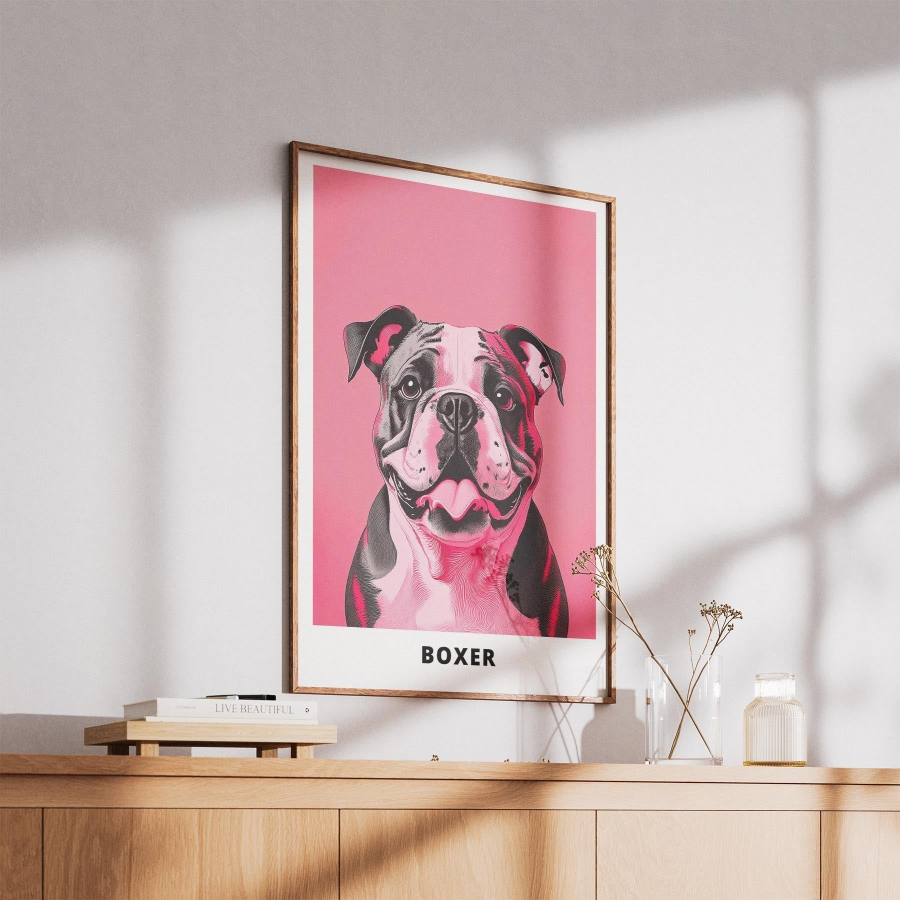 Boxer Pink and Black Dog Series  2 image 5