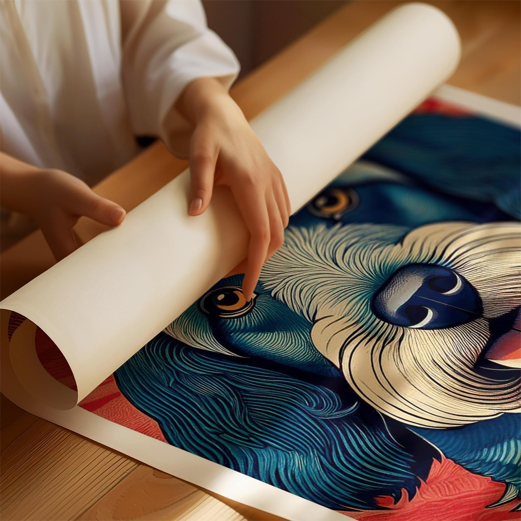 Cavoodle Hokusai Japanese Inspired Dog Series 5 image 1