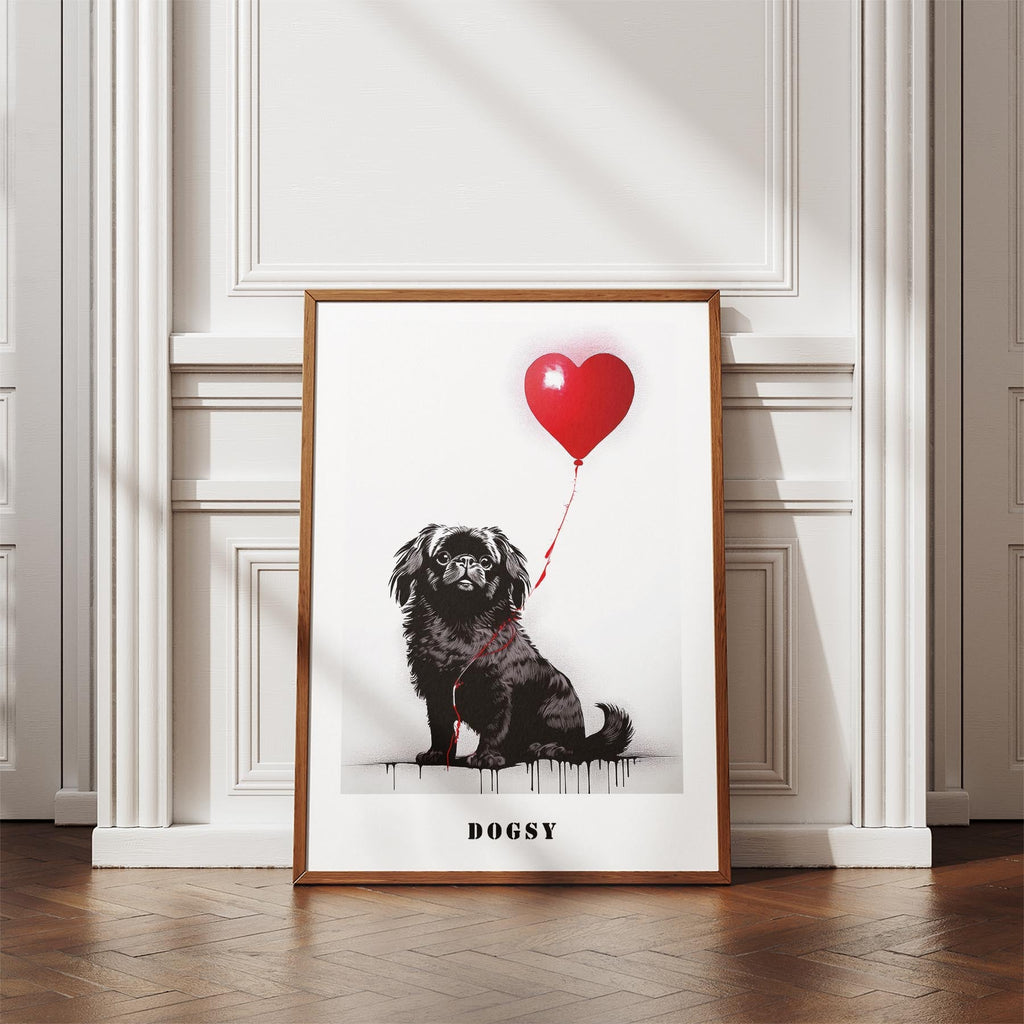 Pekingese DOGSY Series inspired by the Art of Banksy with text Dogsy image 4