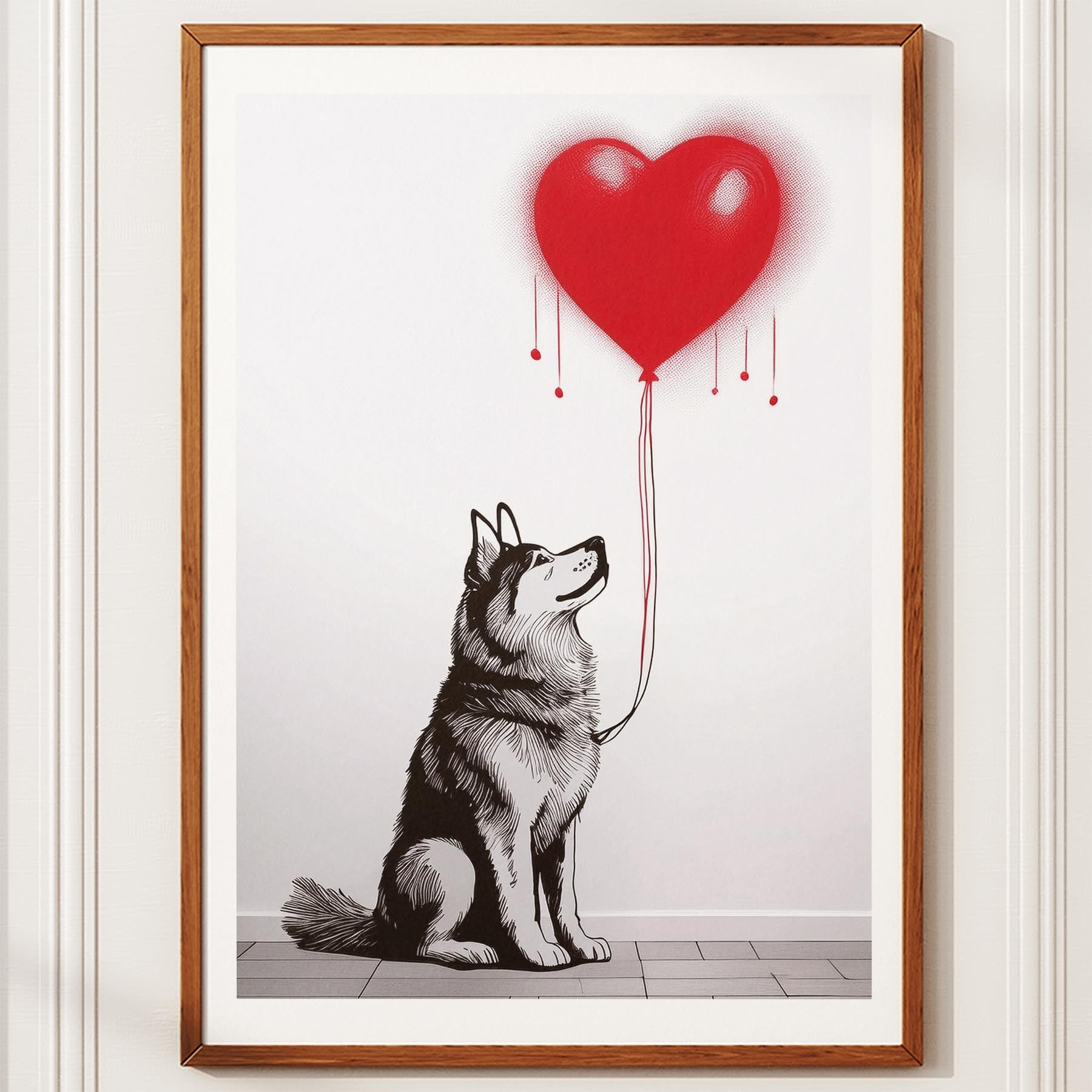 Alaskan Malamute DOGSY Series inspired by the Art of Banksy image 10