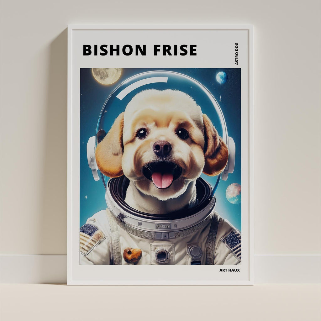 Bichon Frise Astronaut Dog Series with Text Astro Dog image 9